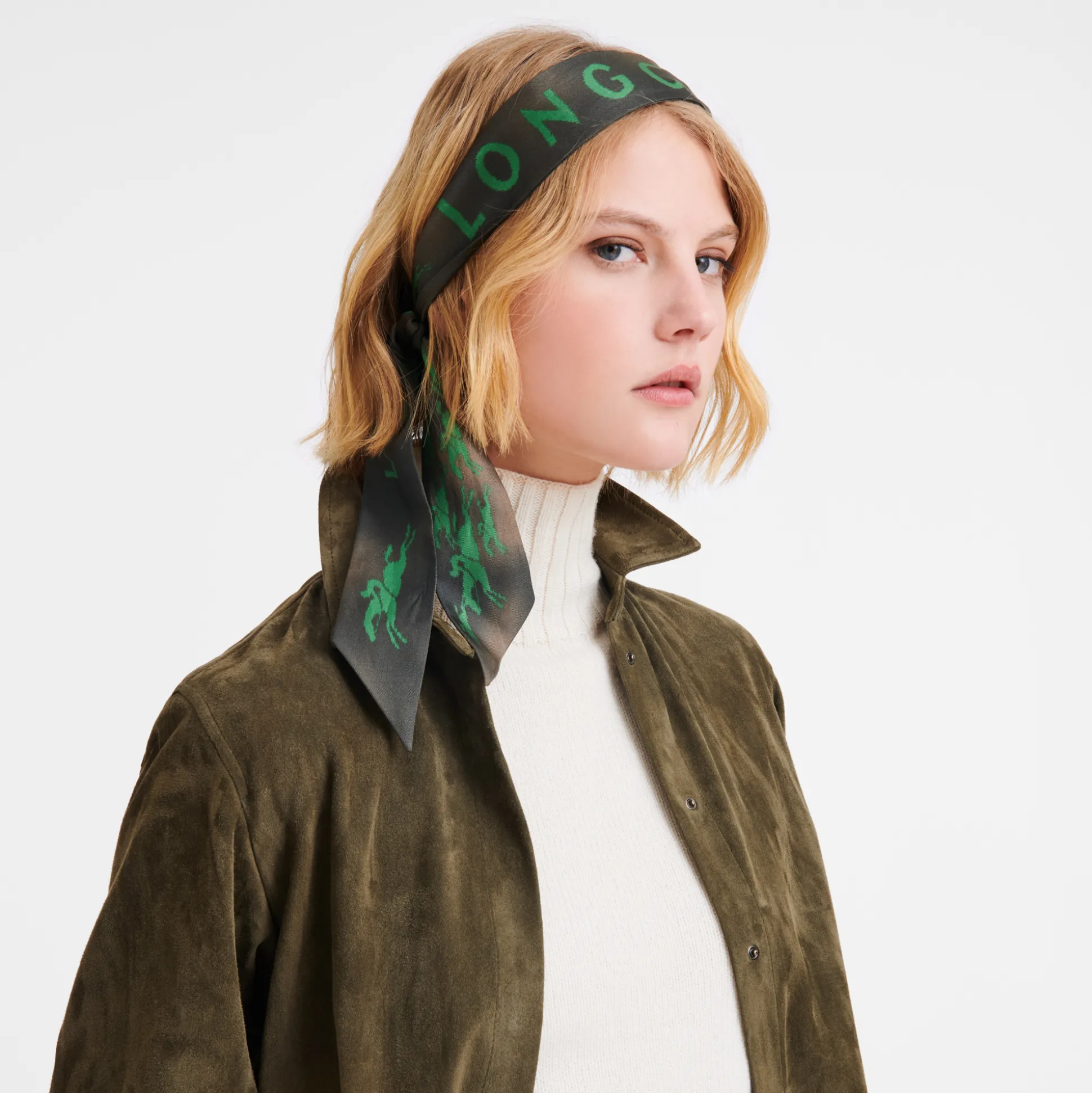 Fashion Longchamp A fascia Cammeo Seta - Kaki