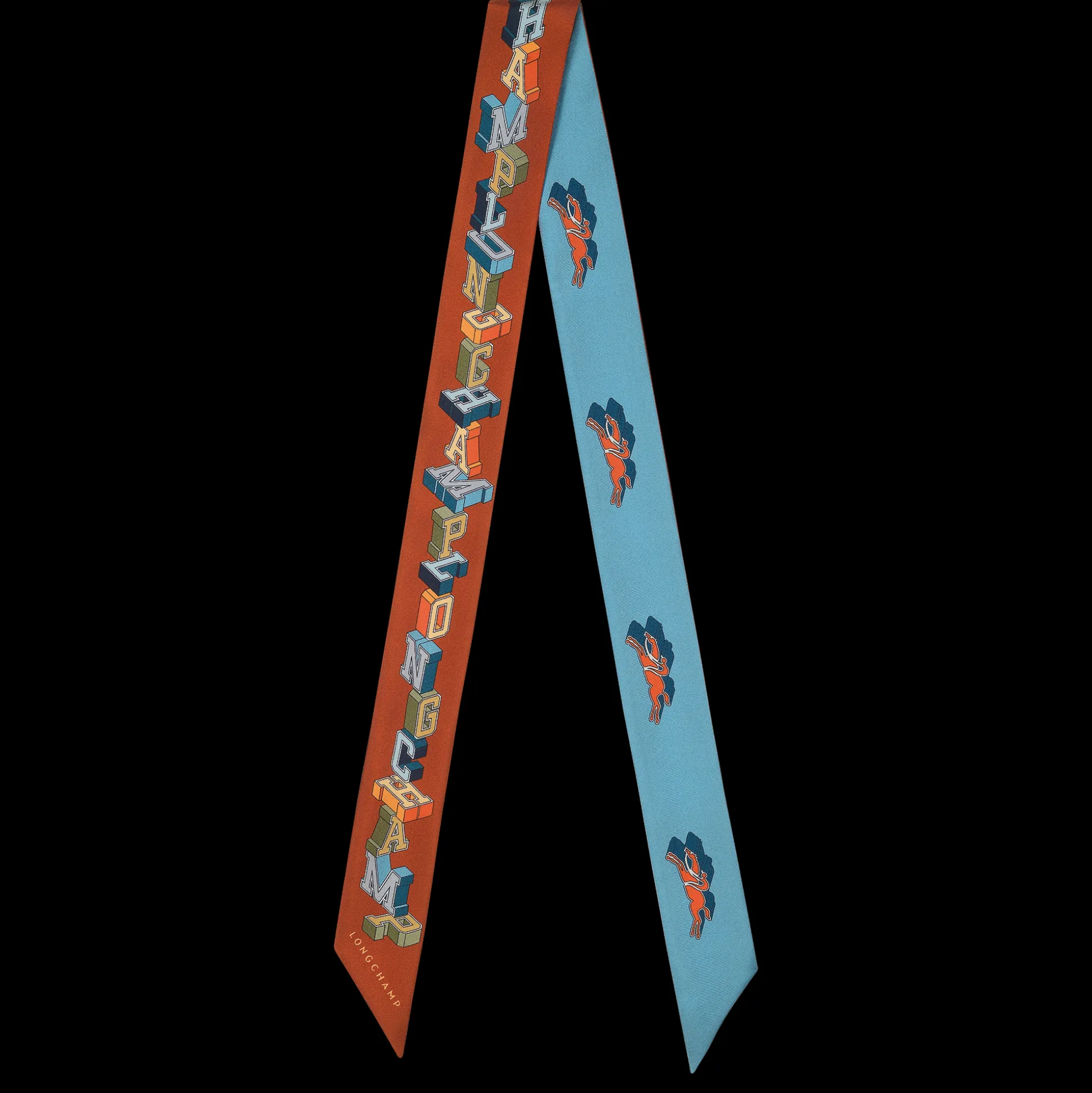 Discount Longchamp A fascia University Seta - Castagna