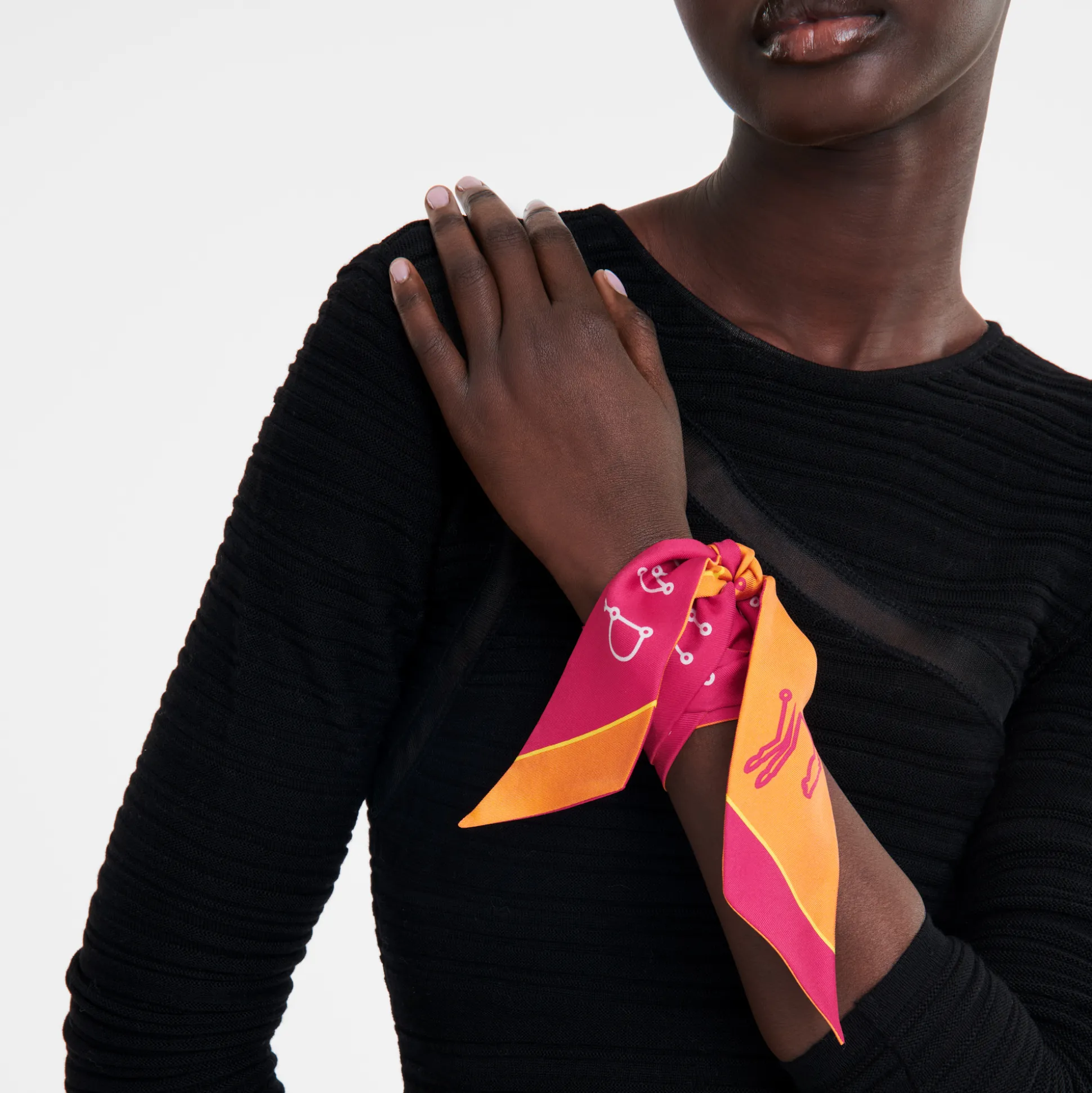 Cheap Longchamp A fascia Percorsi Seta - Magenta