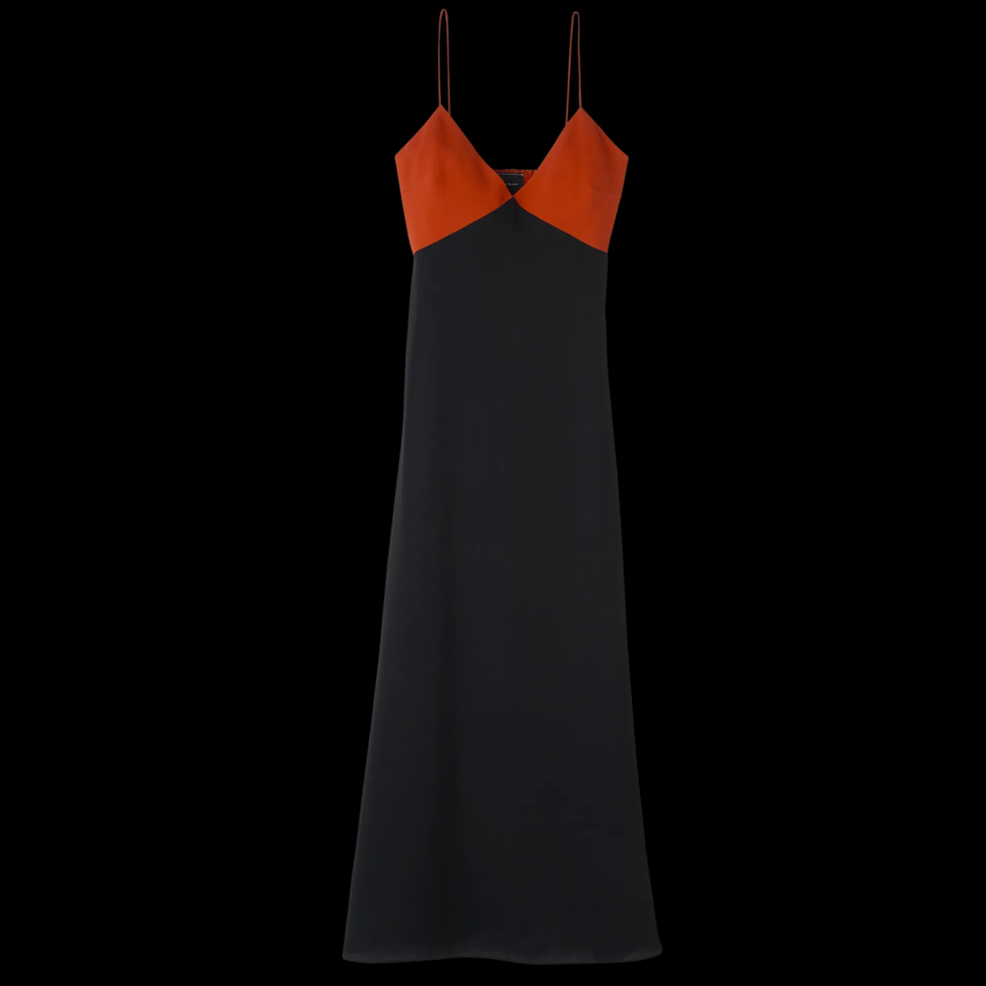 Cheap Longchamp Abito lungo Paprica/Nero