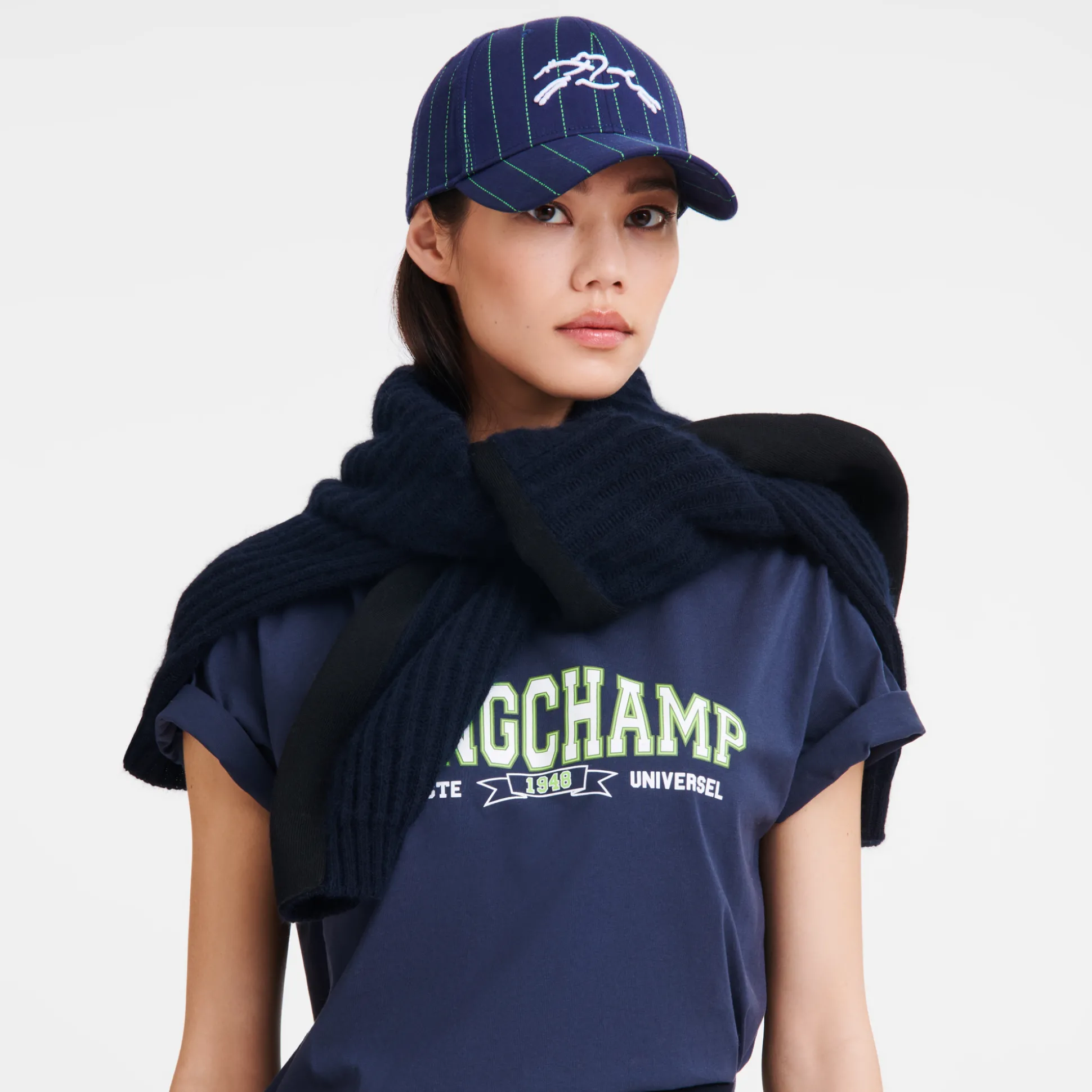 Fashion Longchamp Berretto a righe Marine