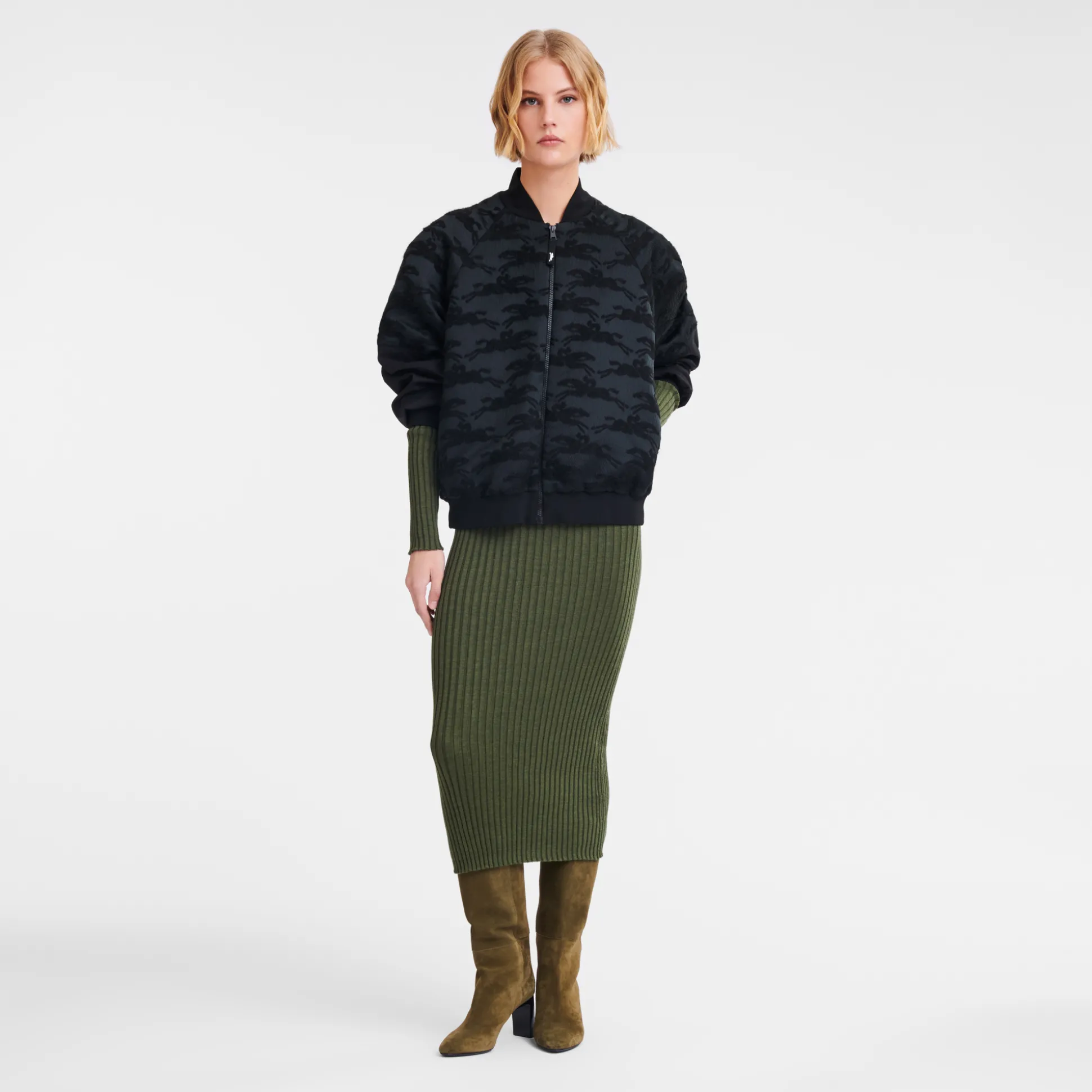 Hot Longchamp Bomber spirit Nero