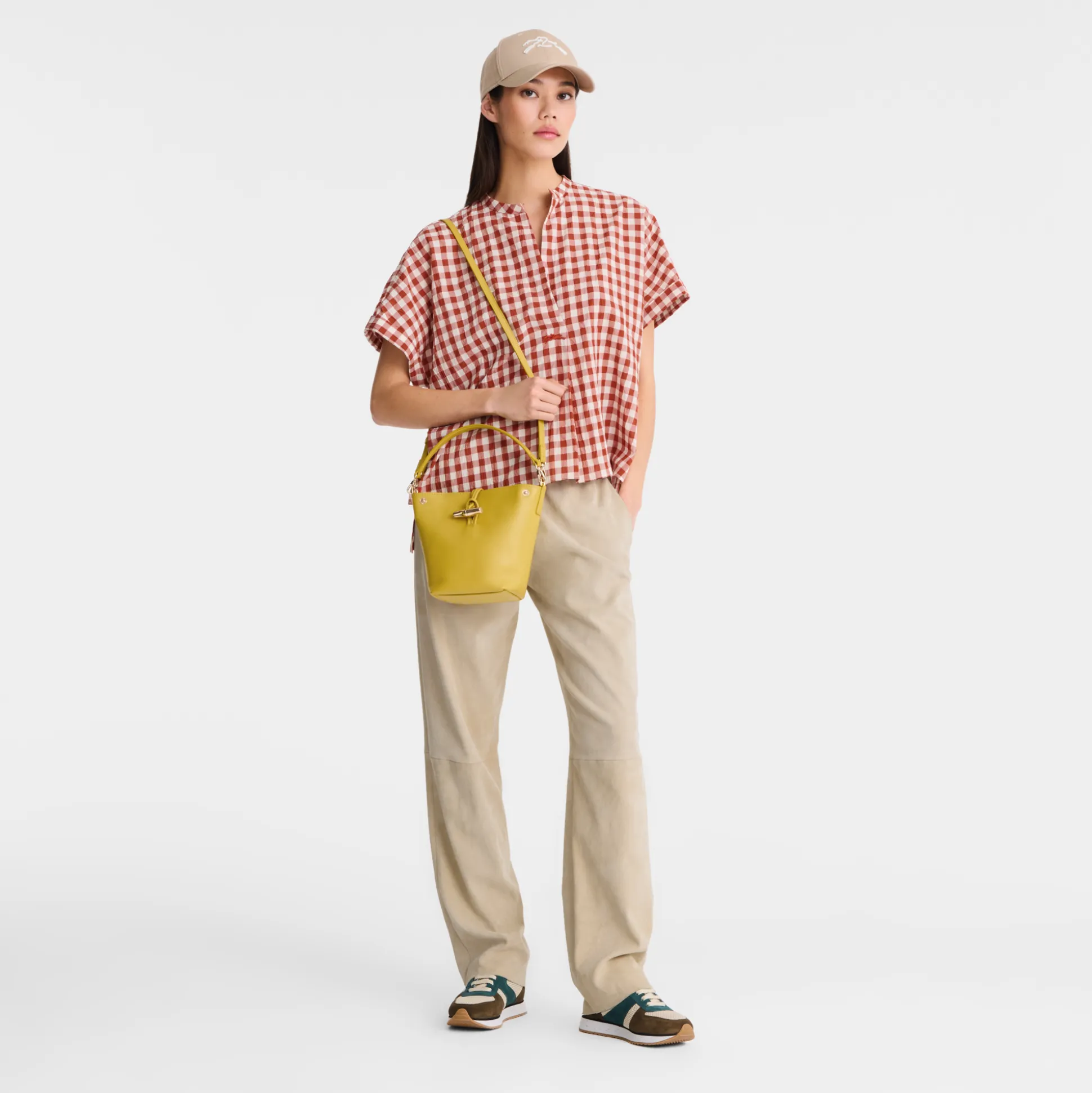 Cheap Longchamp Borsa a secchiello XS Zenzero