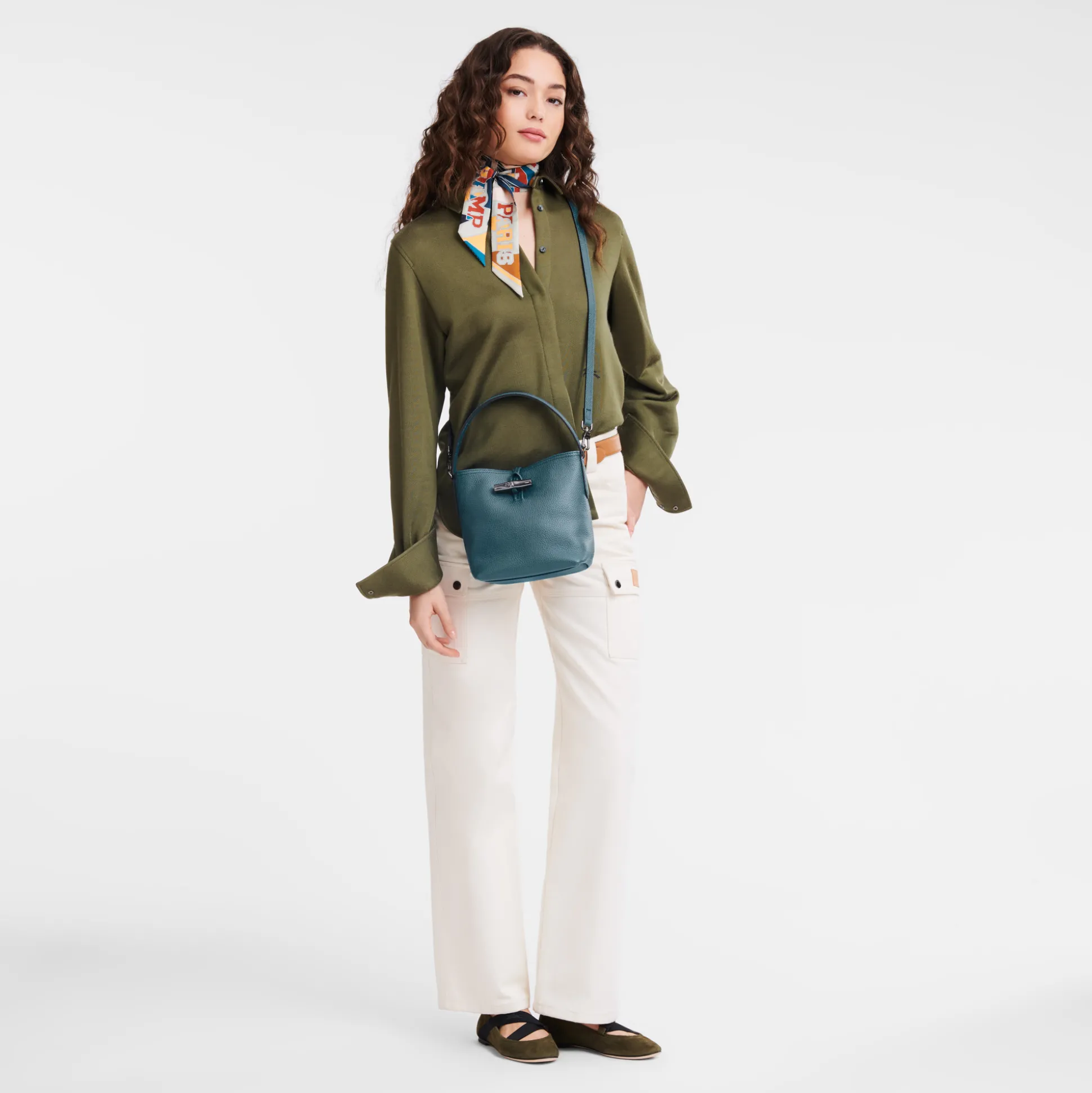 Hot Longchamp Borsa a secchiello XS Pavone