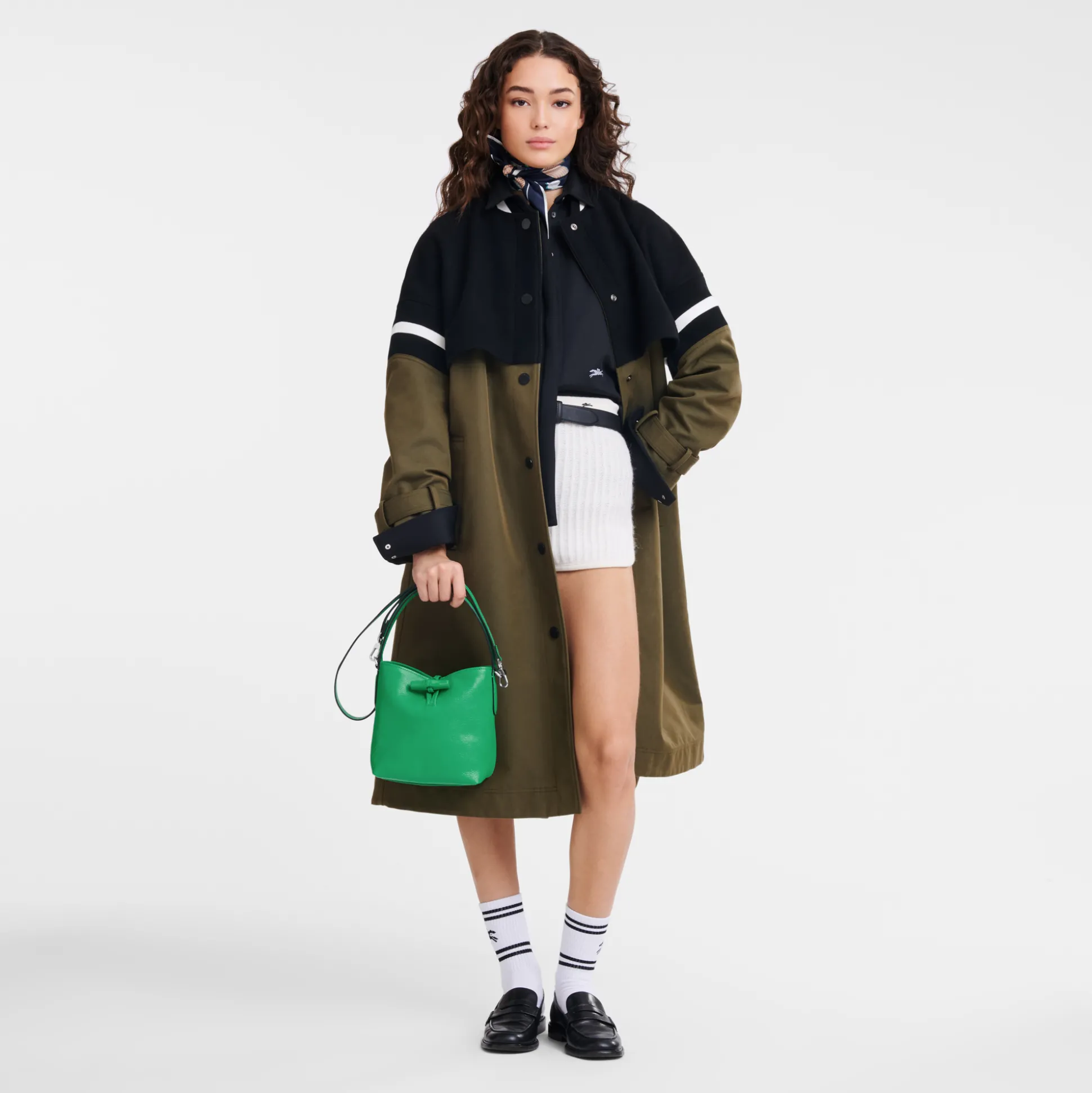 Cheap Longchamp Borsa a secchiello XS Verde