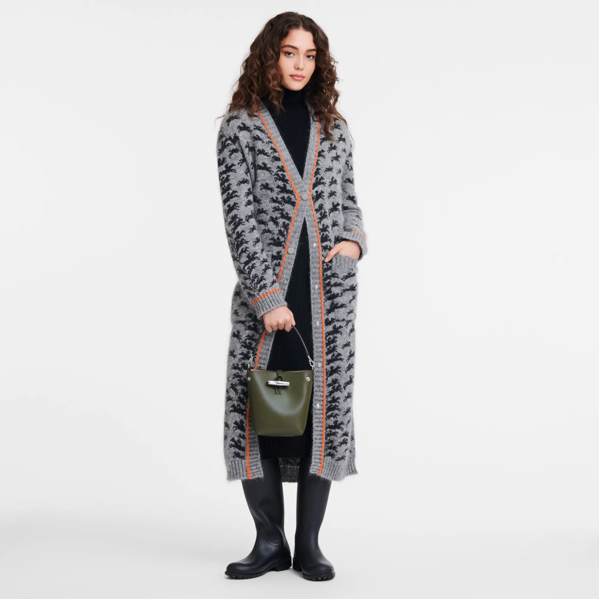 Fashion Longchamp Borsa a secchiello XS Kaki