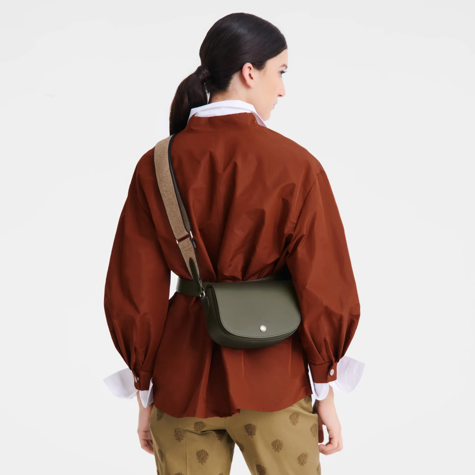 Outlet Longchamp Borsa a tracolla S Kaki