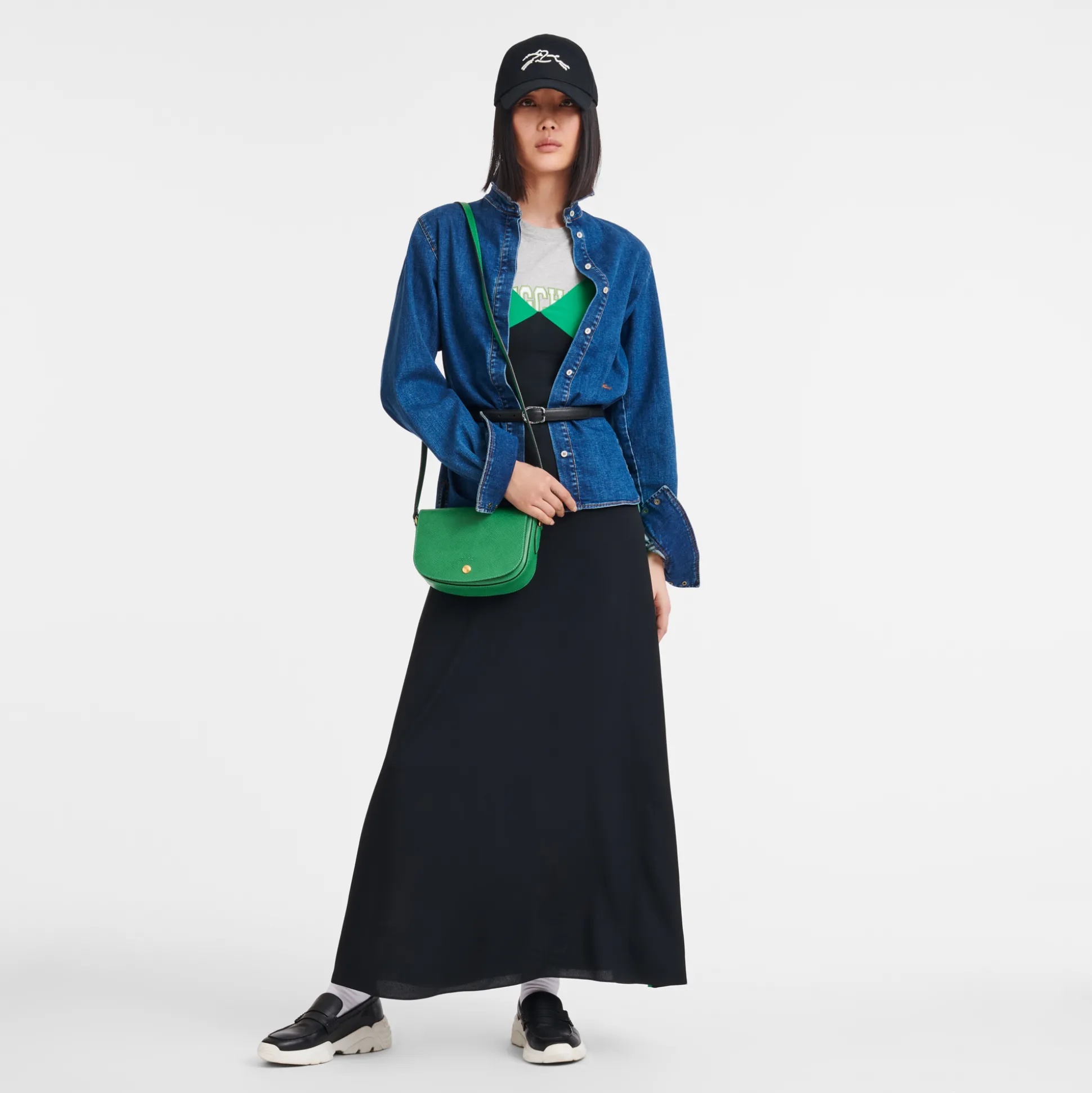 Cheap Longchamp Borsa a tracolla S Verde