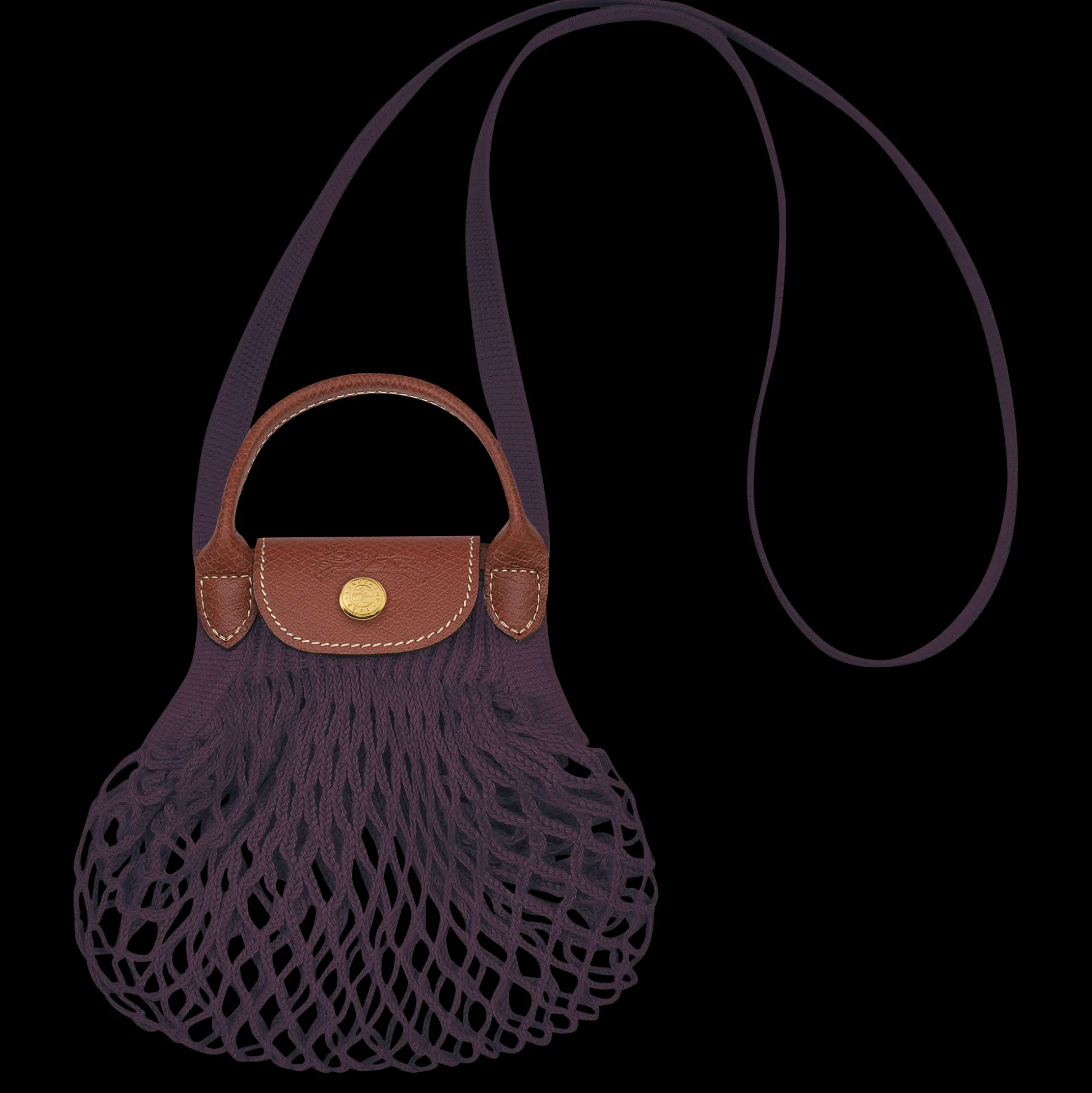 Best Longchamp Borsa a tracolla XS Melanzana
