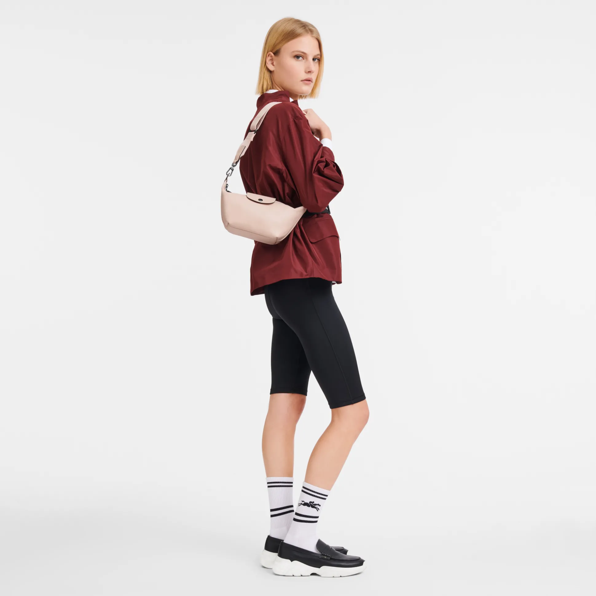 Store Longchamp Borsa a tracolla XS BeigePelle