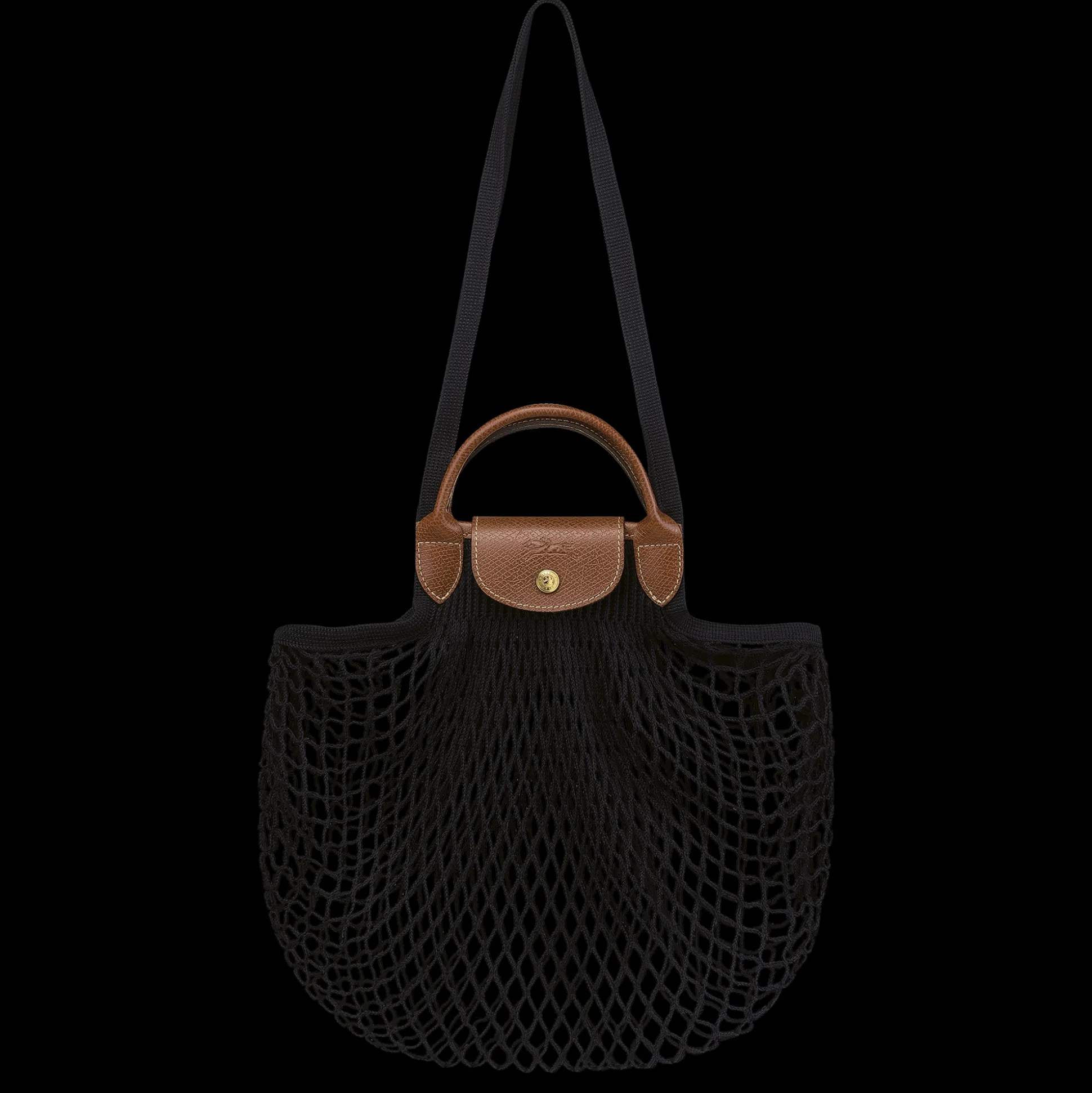 Cheap Longchamp Borsa con manico L Nero