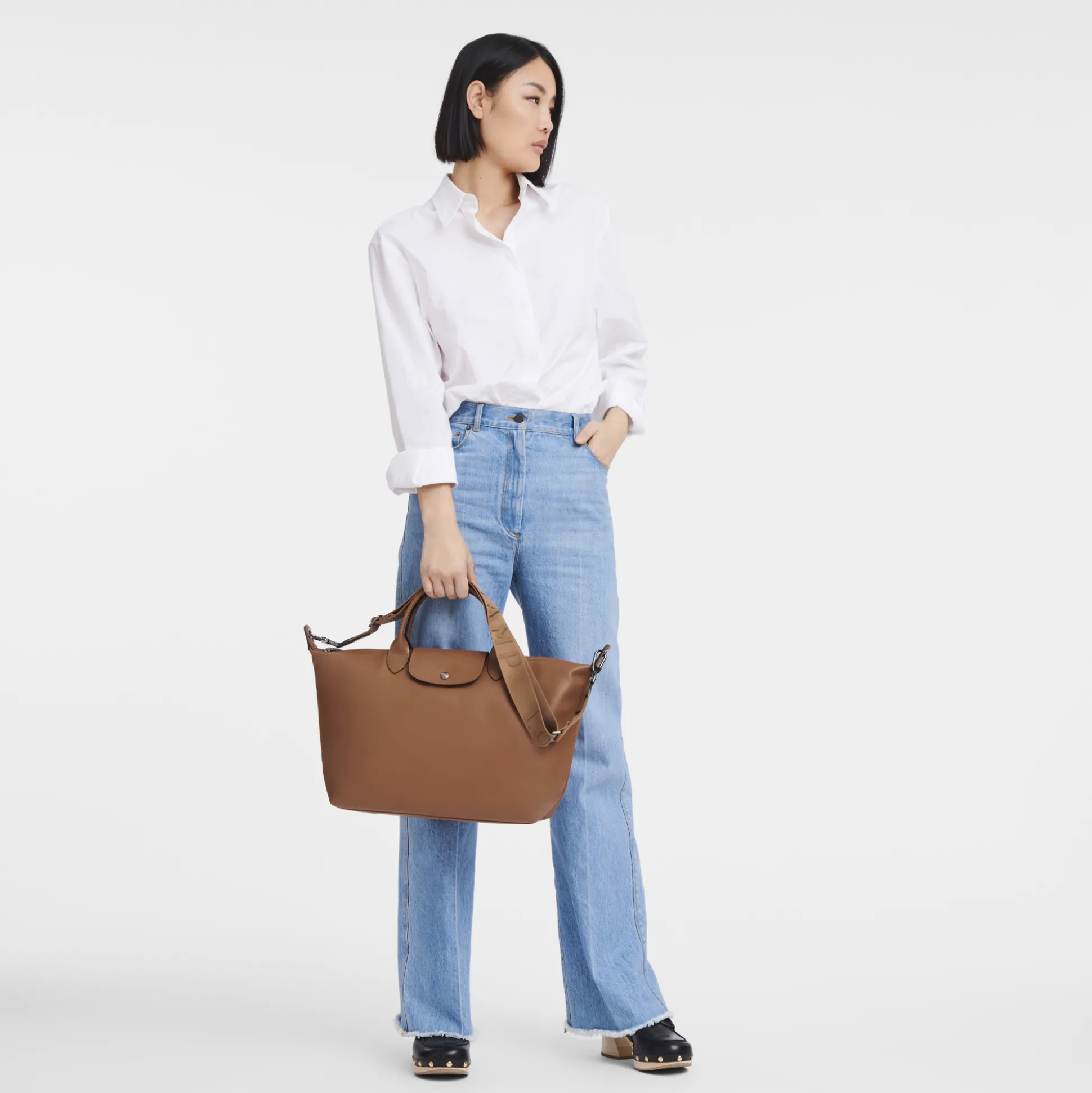 Store Longchamp Borsa con manico L Cognac