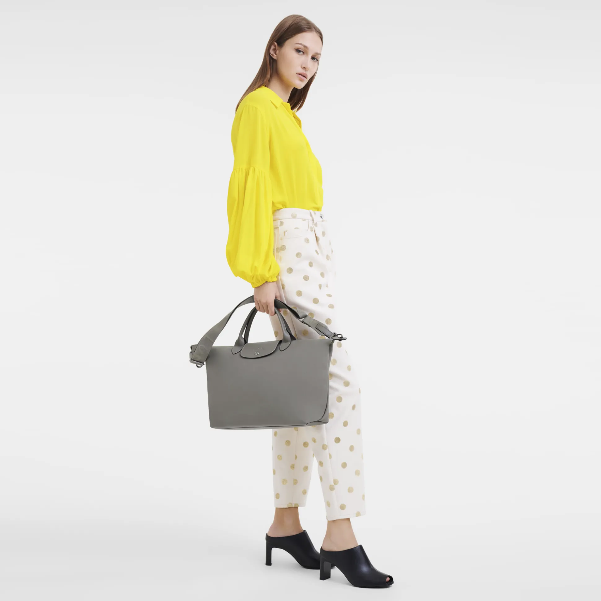 New Longchamp Borsa con manico L Tortora