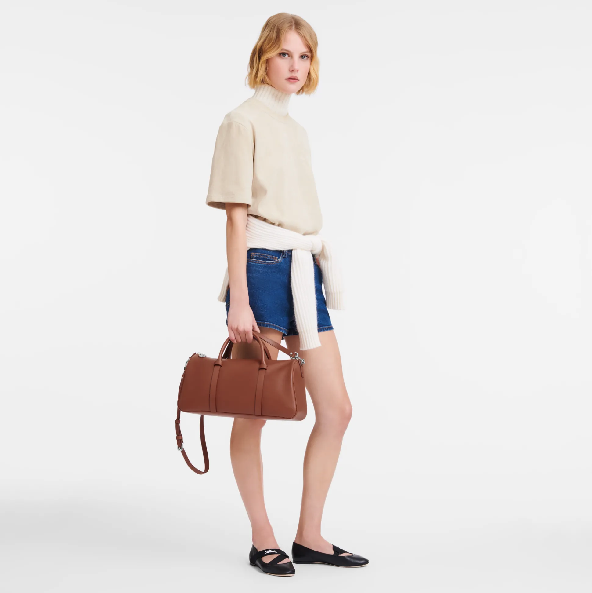 Store Longchamp Borsa con manico L Cognac