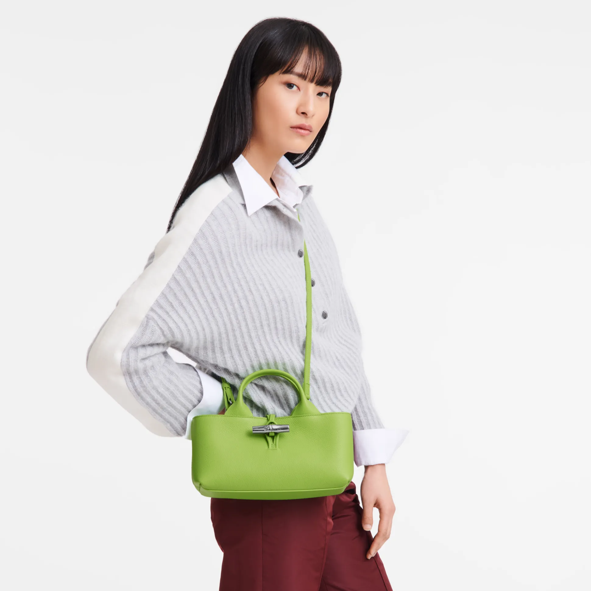 Outlet Longchamp Borsa con manico S Verde