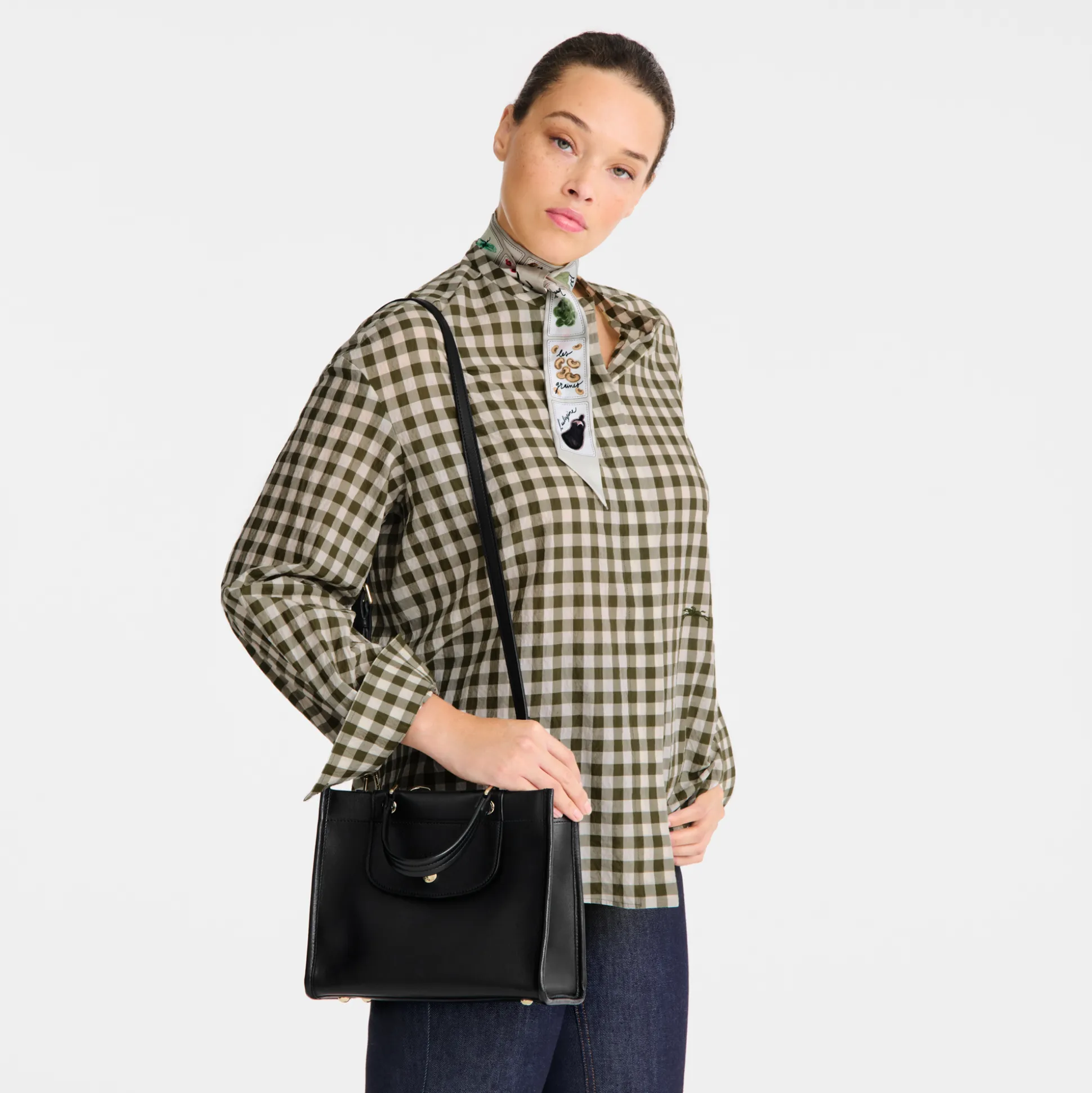 Shop Longchamp Borsa con manico S Nero