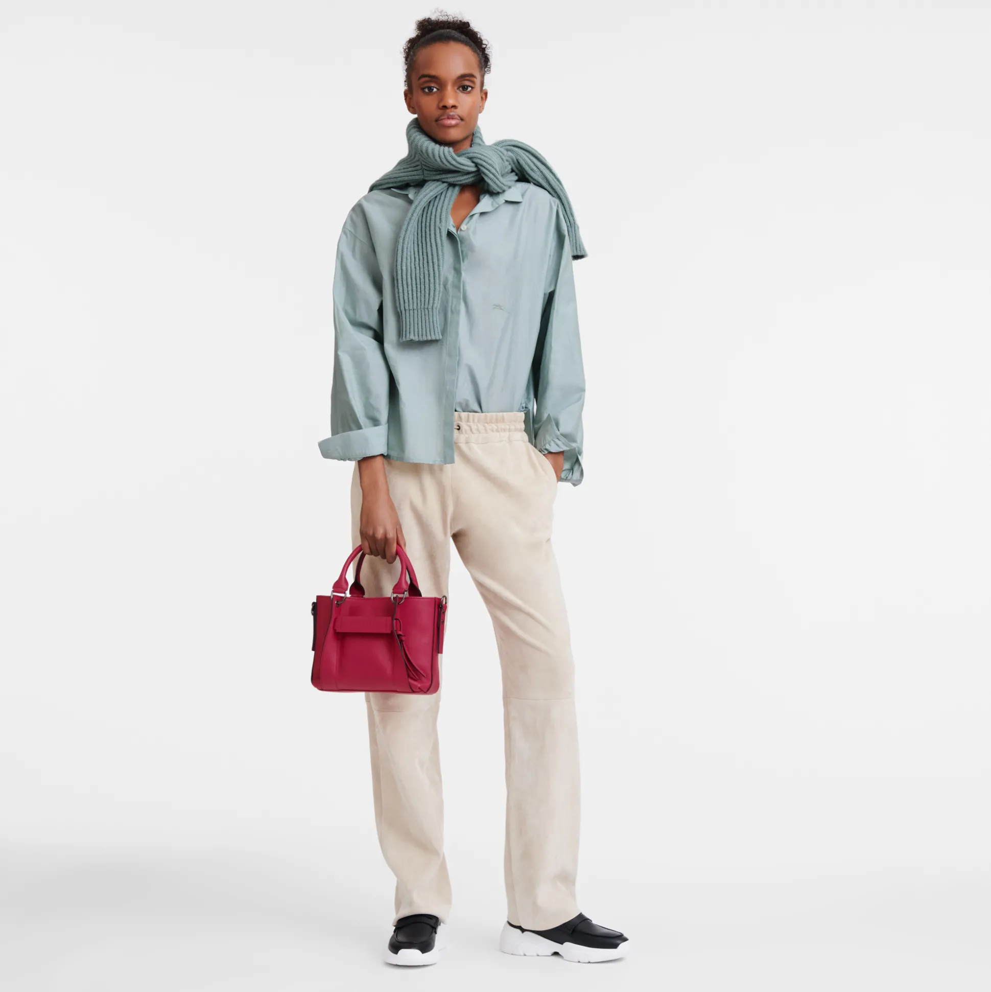 Hot Longchamp Borsa con manico S Magenta