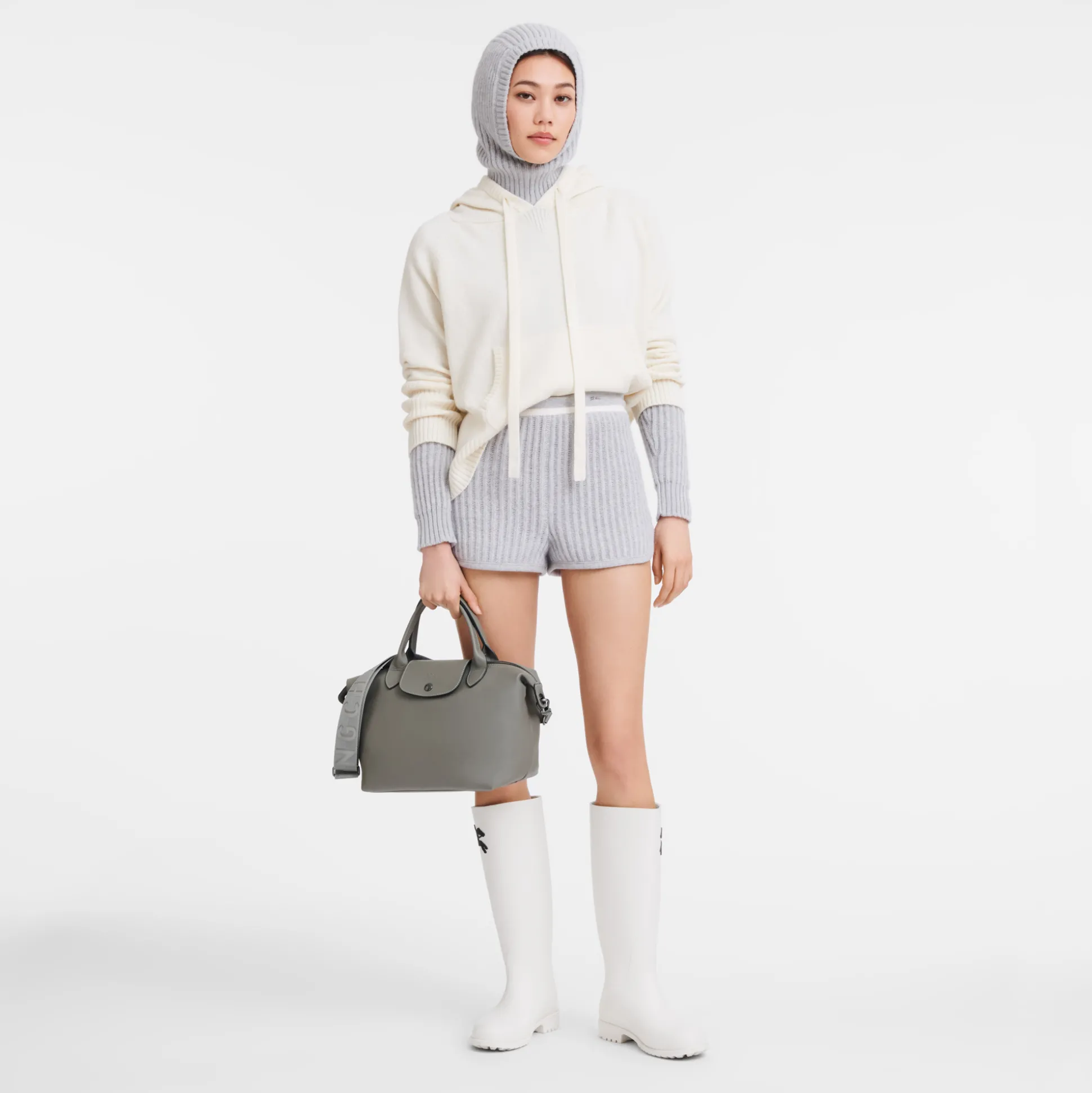 Fashion Longchamp Borsa con manico S Tortora