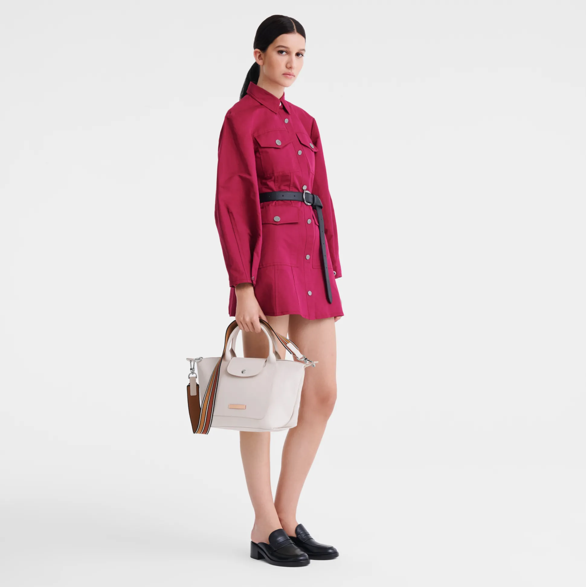 Cheap Longchamp Borsa con manico S Carta