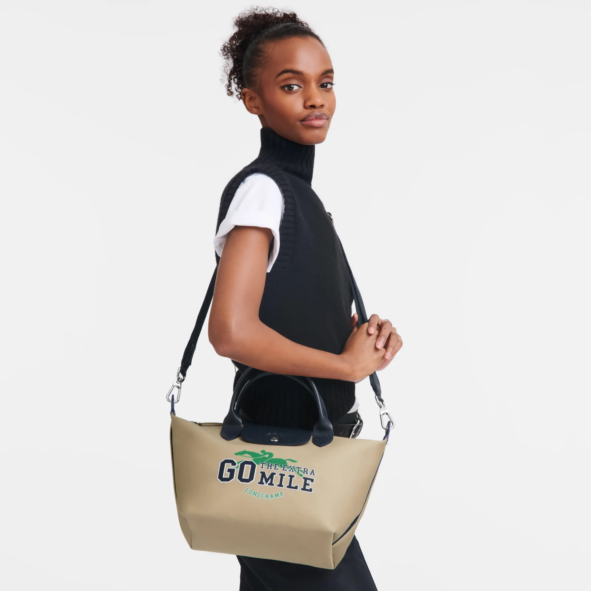 Outlet Longchamp Borsa con manico S Beige