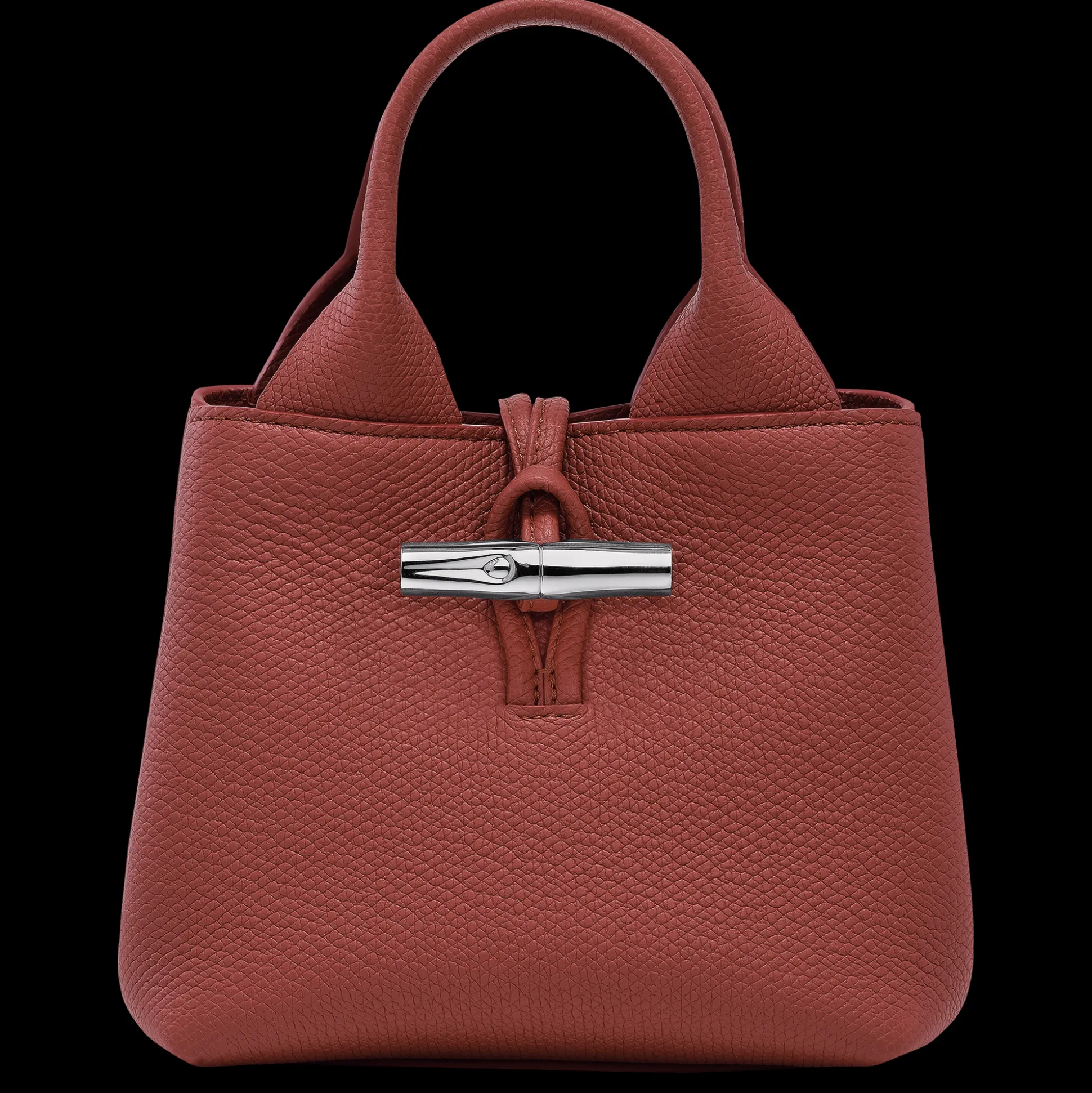 Discount Longchamp Borsa con manico XS Castagna