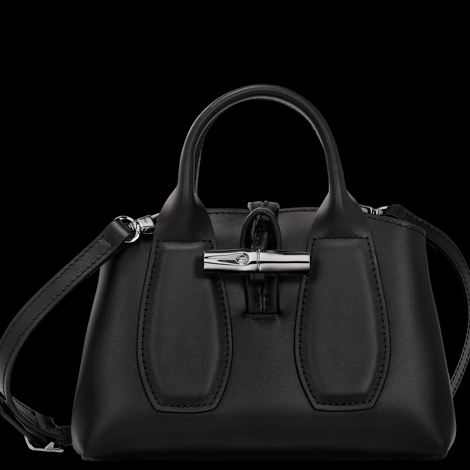 New Longchamp Borsa con manico XS Nero