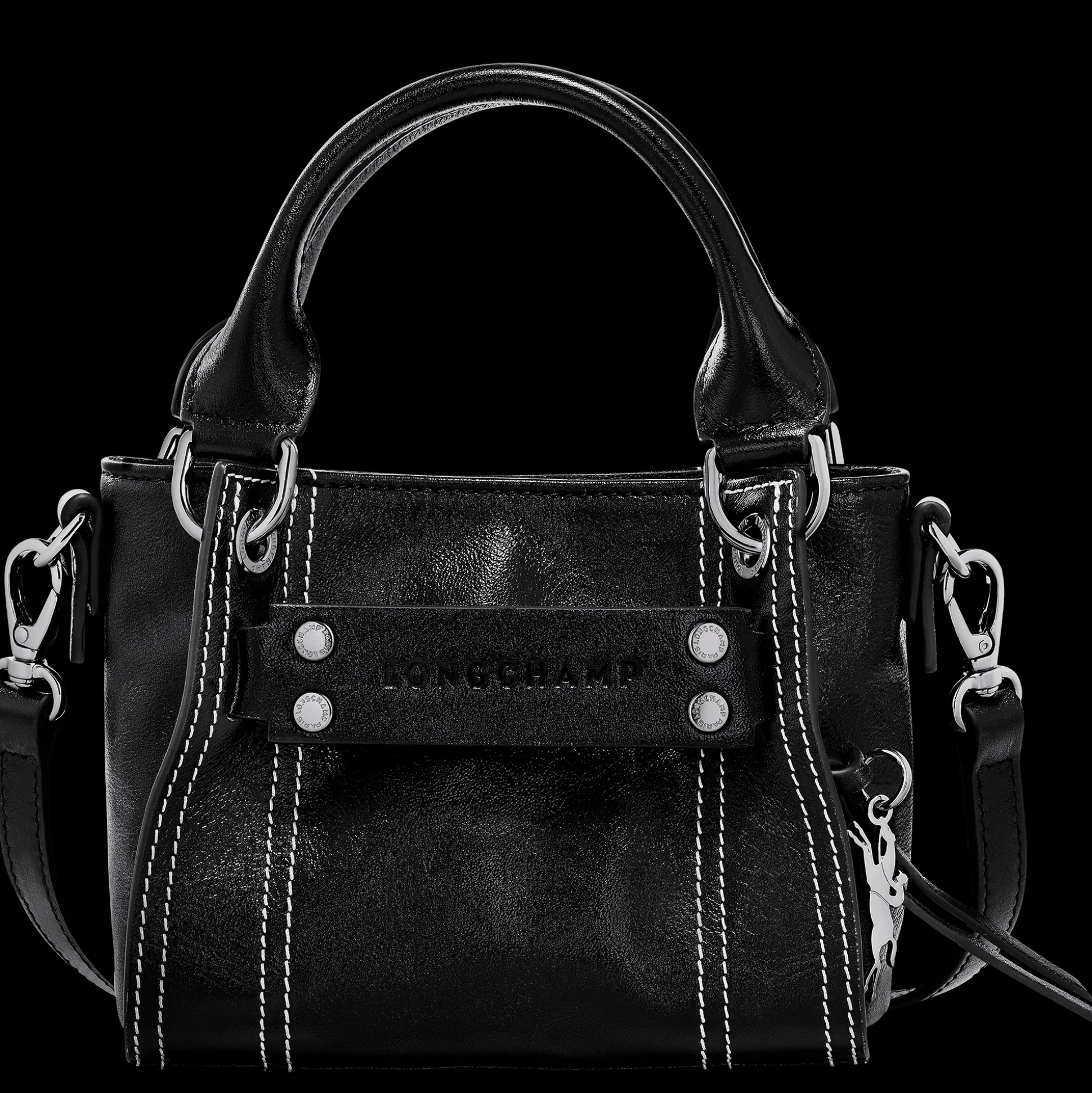 Best Longchamp Borsa con manico XS Nero