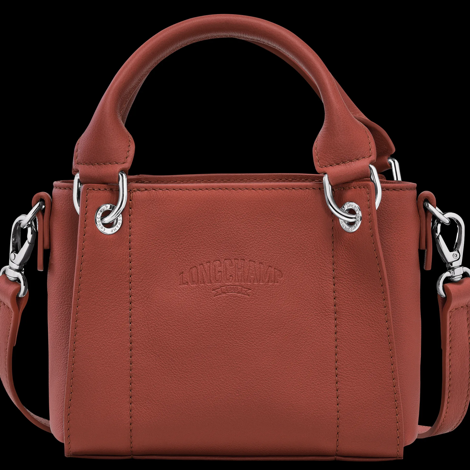 Online Longchamp Borsa con manico XS Castagna