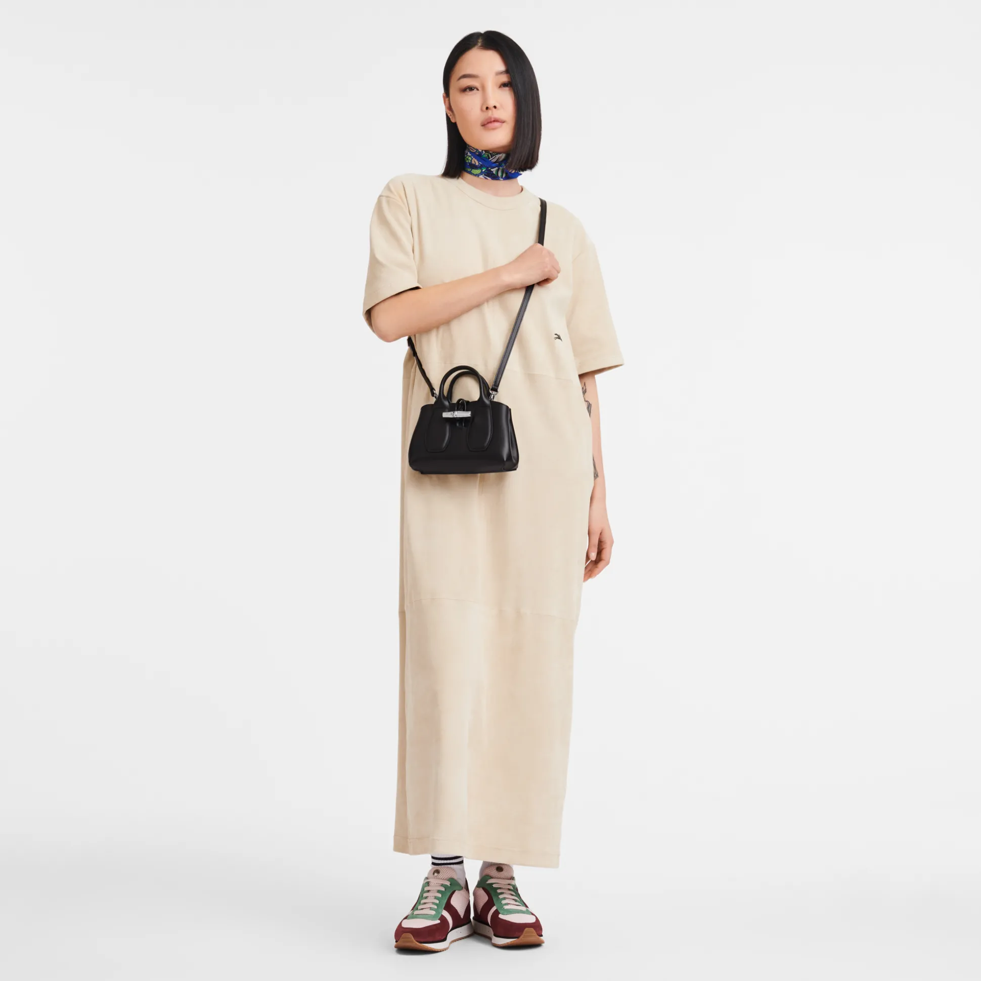 New Longchamp Borsa con manico XS Nero