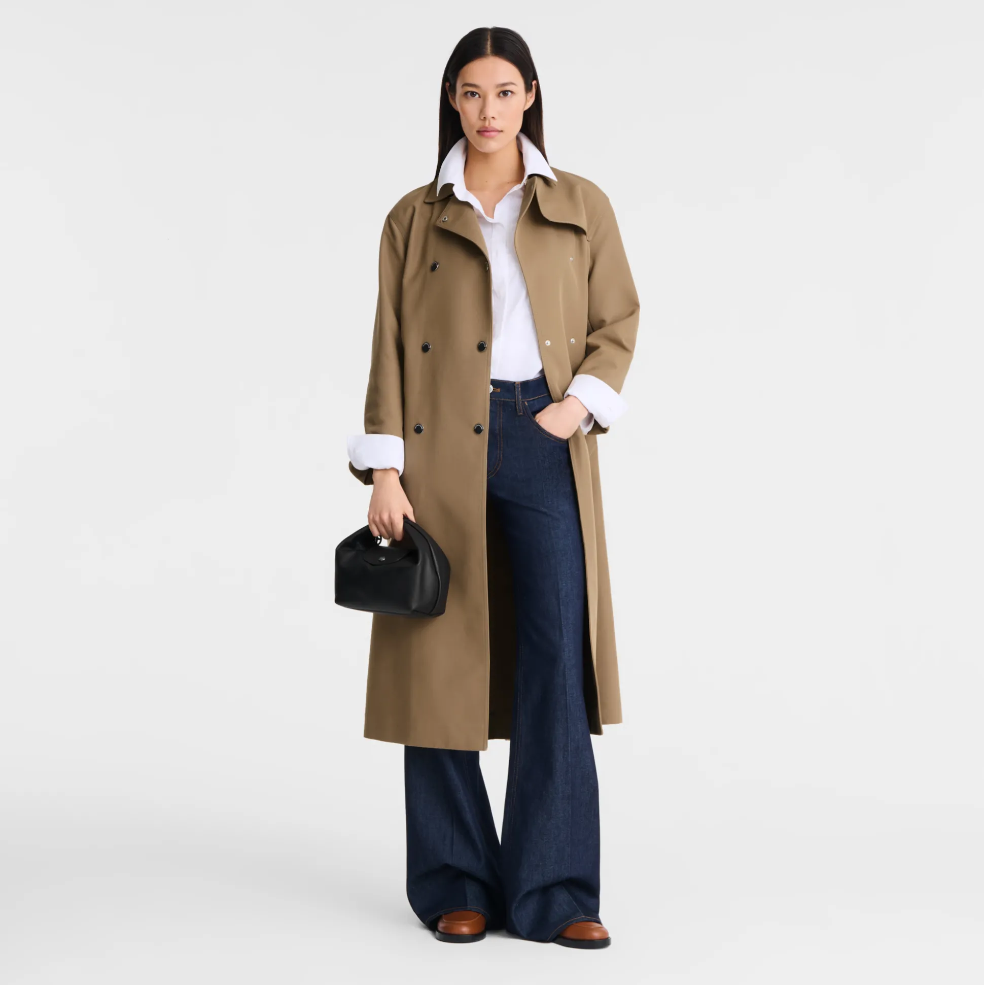 Online Longchamp Borsa con manico XS Nero