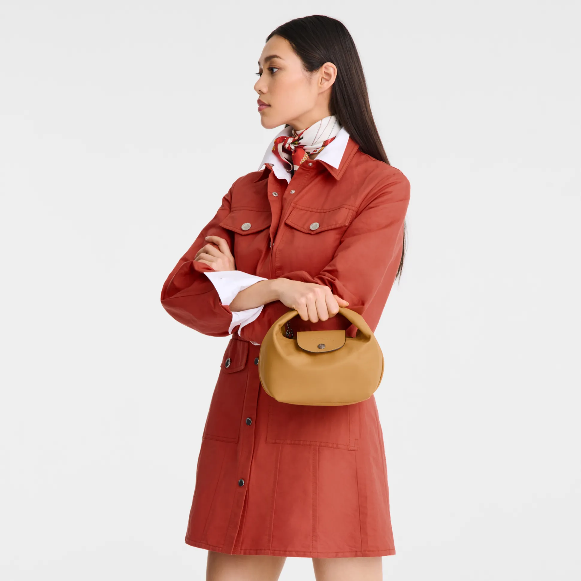 New Longchamp Borsa con manico XS Miele