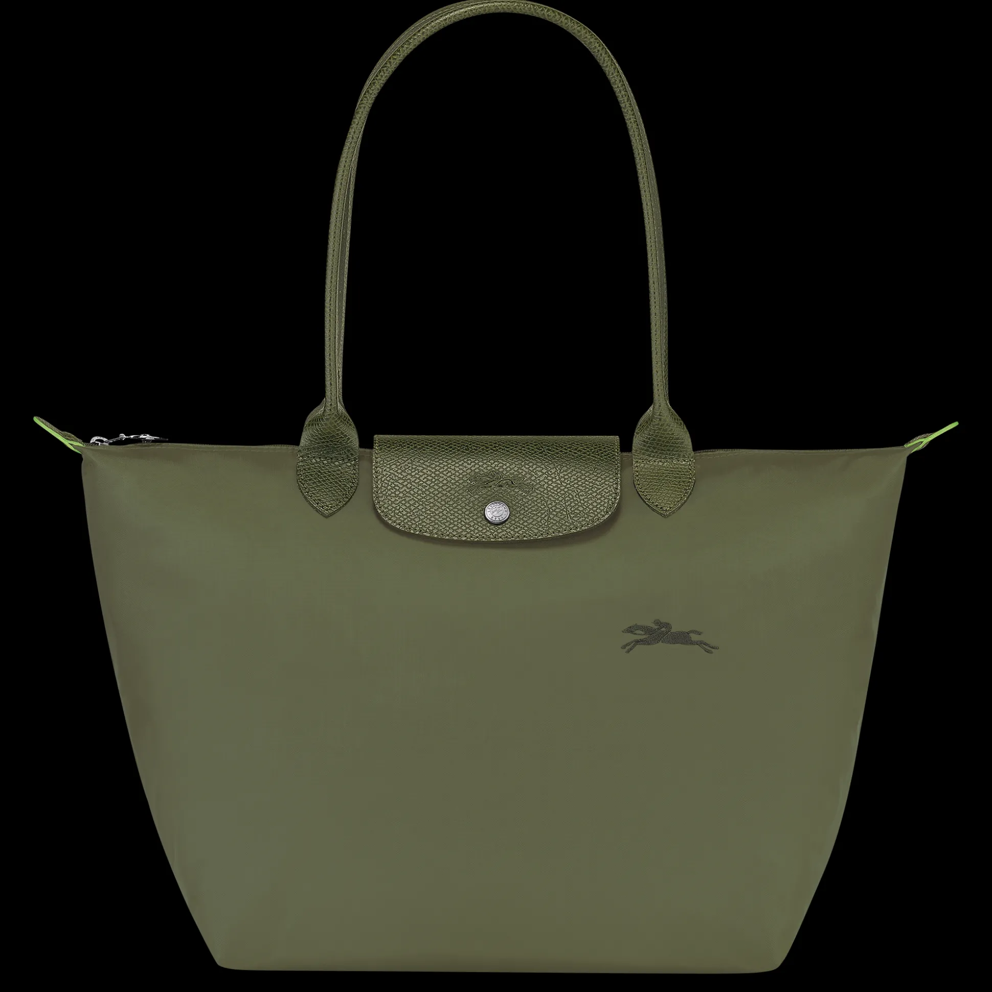 Shop Longchamp Borsa da spalla L VerdeForesta