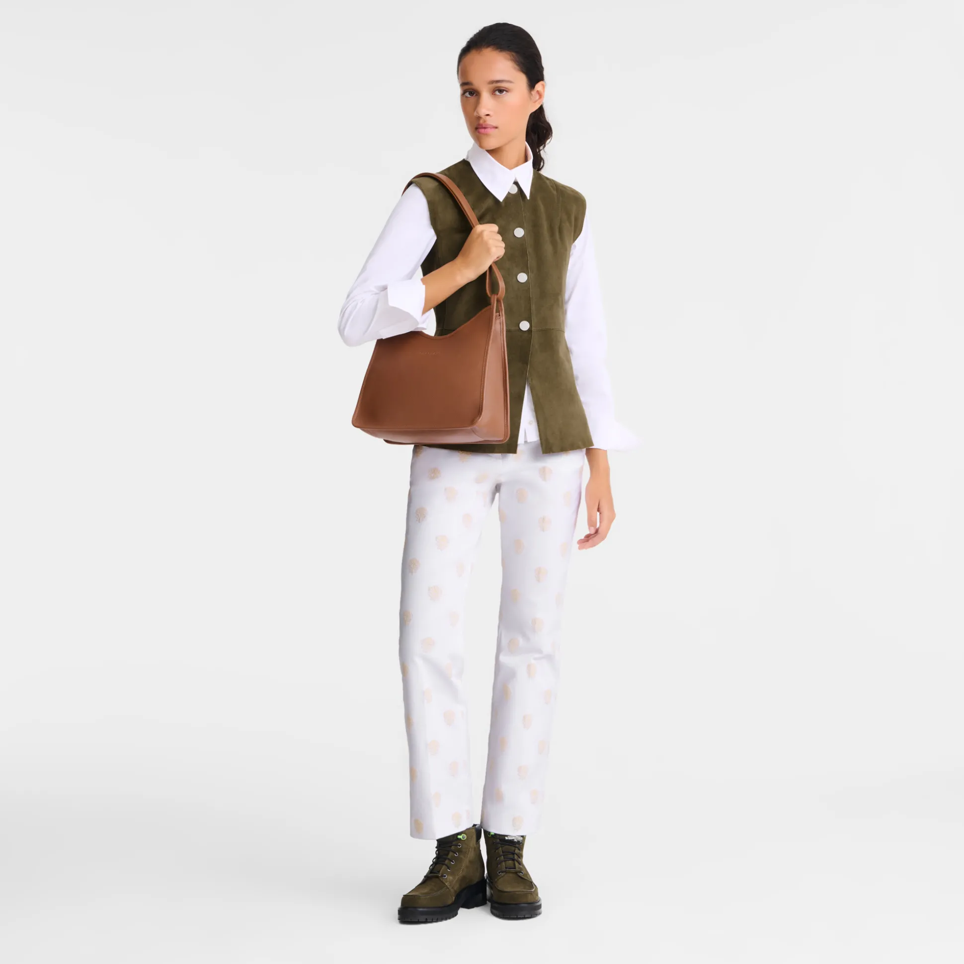 Store Longchamp Borsa da spalla M Caramello