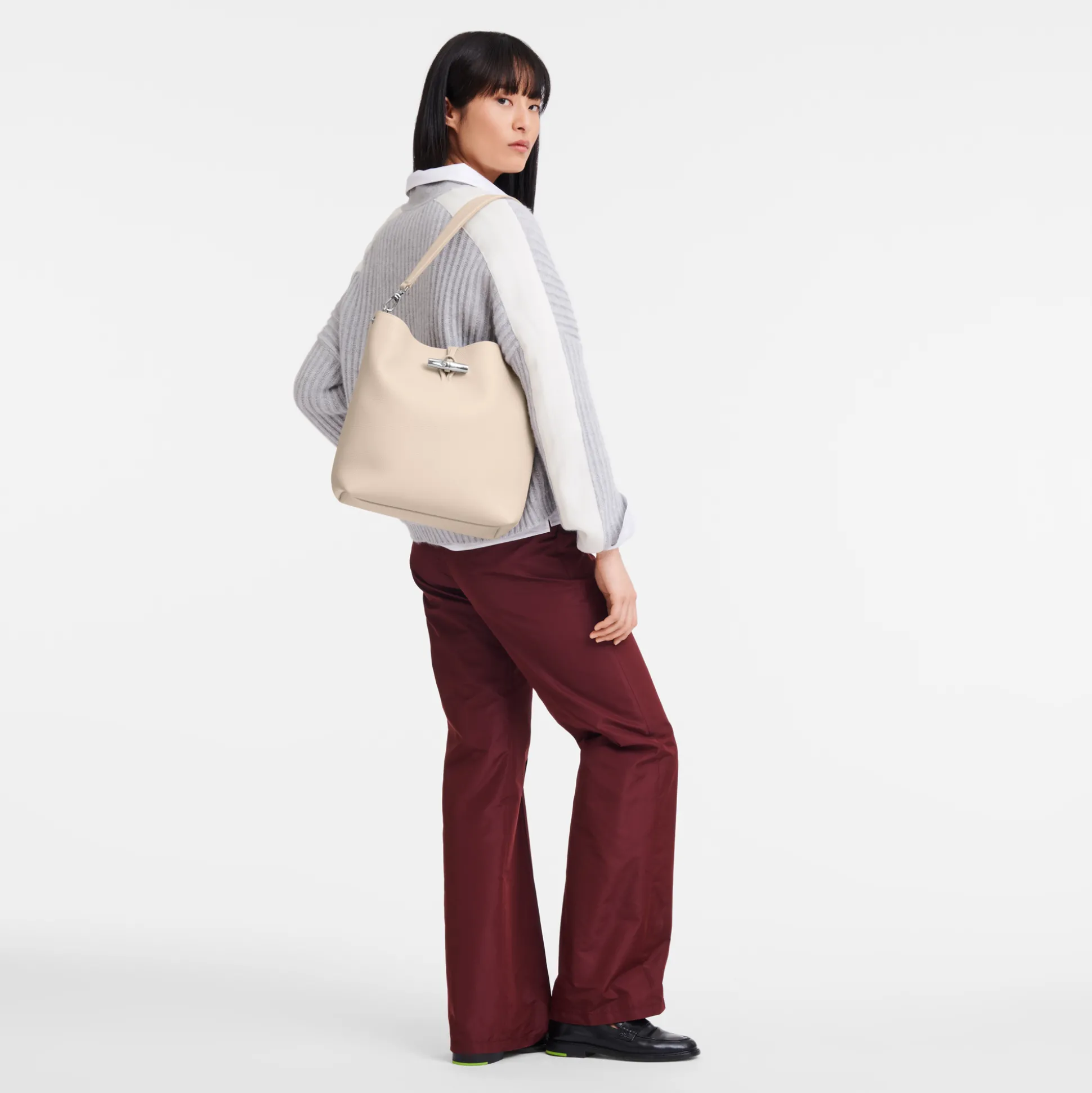 Cheap Longchamp Borsa da spalla M Carta