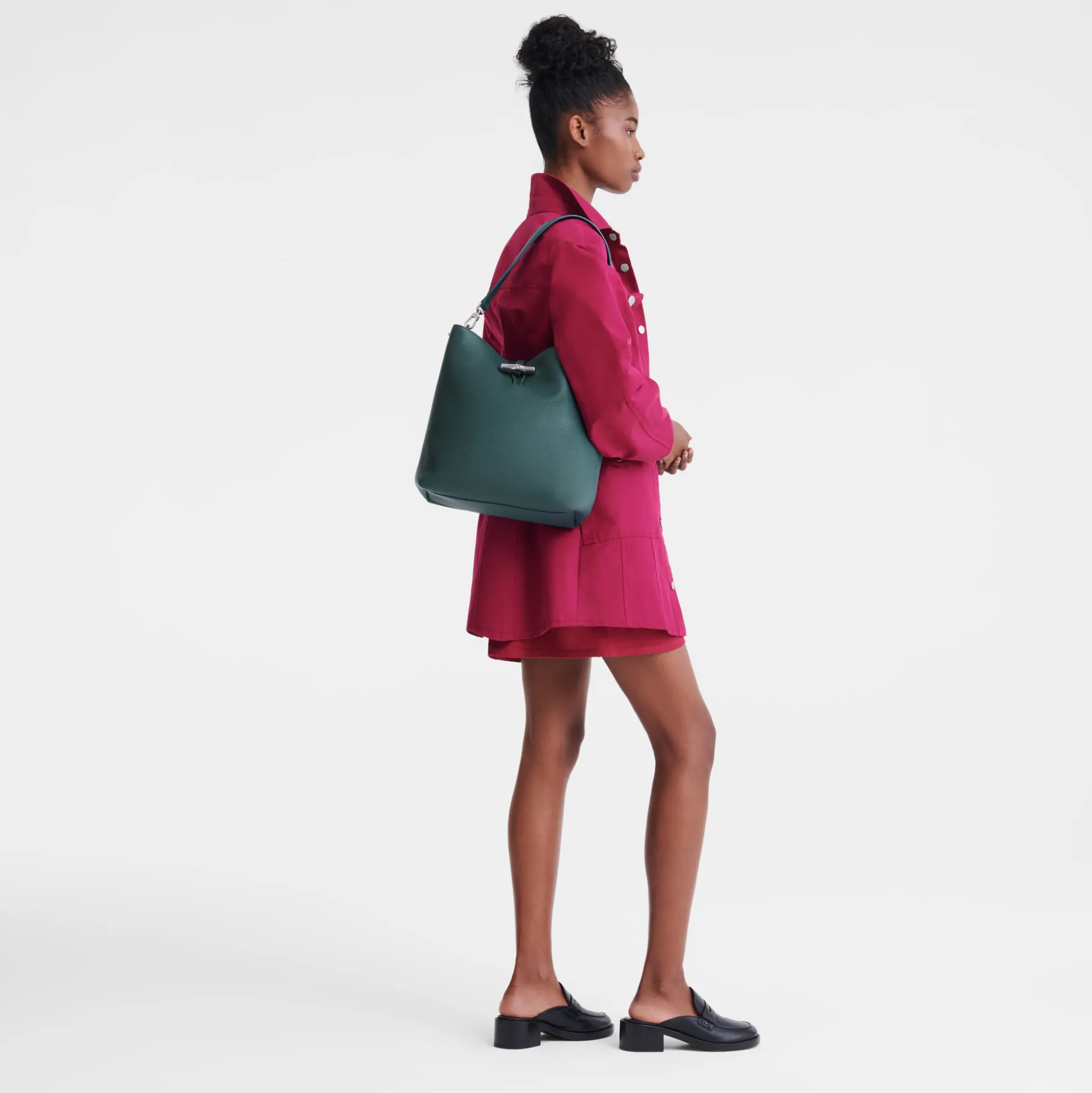 Best Longchamp Borsa da spalla M Cedro