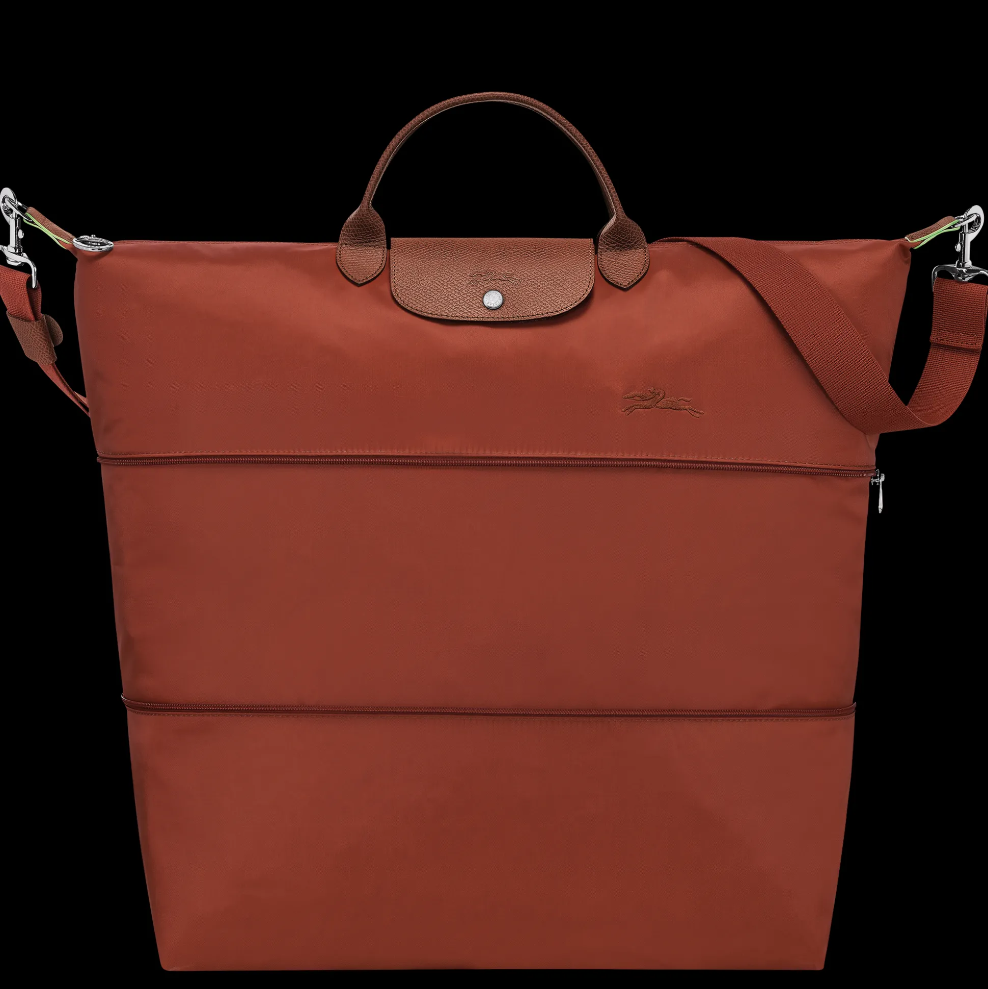 Online Longchamp Borsa da viaggio espandibile Castagna
