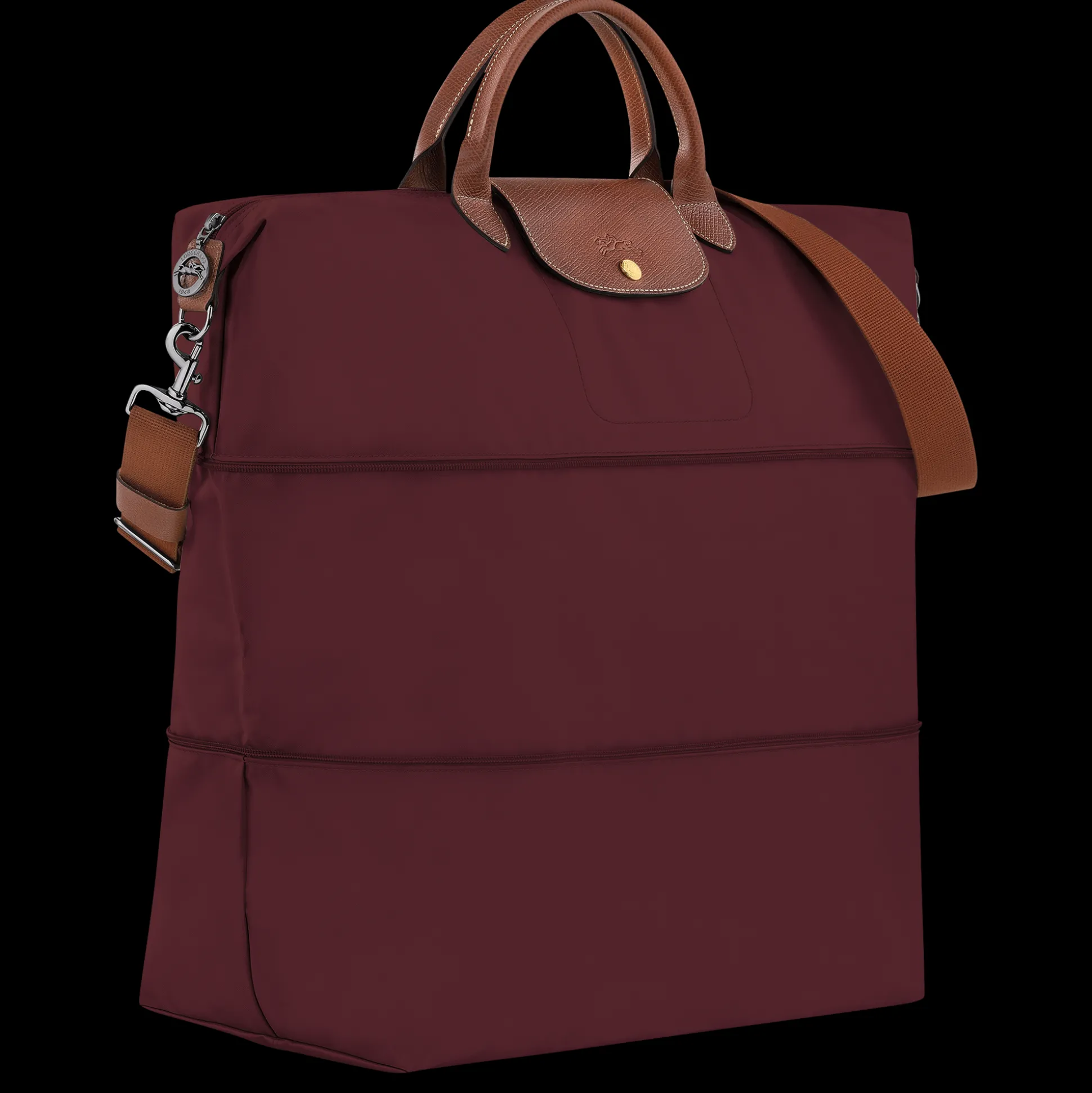 Cheap Longchamp Borsa da viaggio espandibile Amaranto