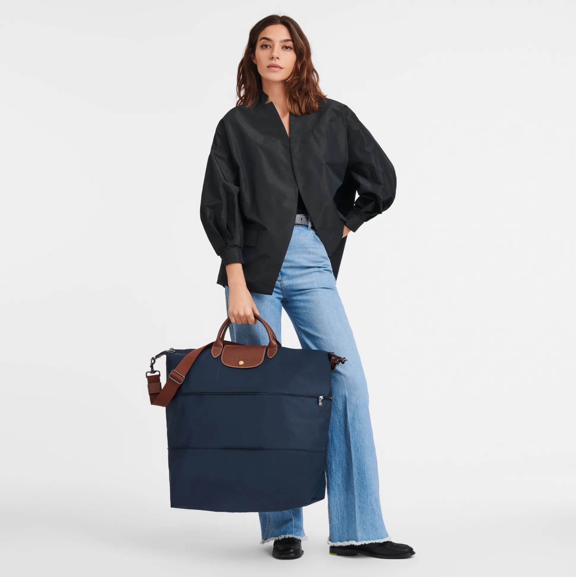 Best Sale Longchamp Borsa da viaggio espandibile Marine