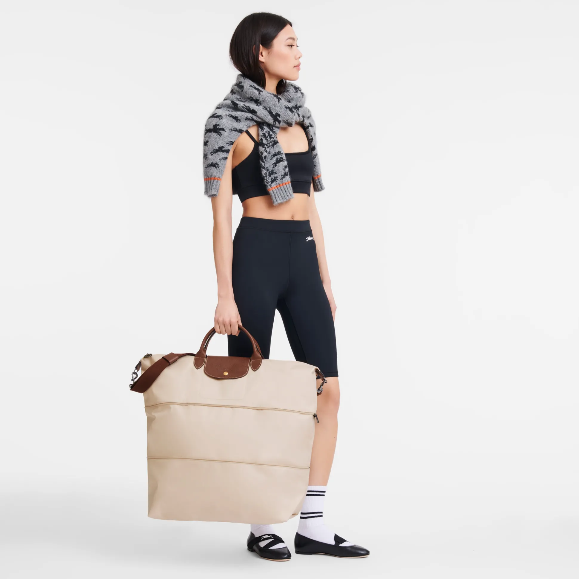 Outlet Longchamp Borsa da viaggio espandibile Carta