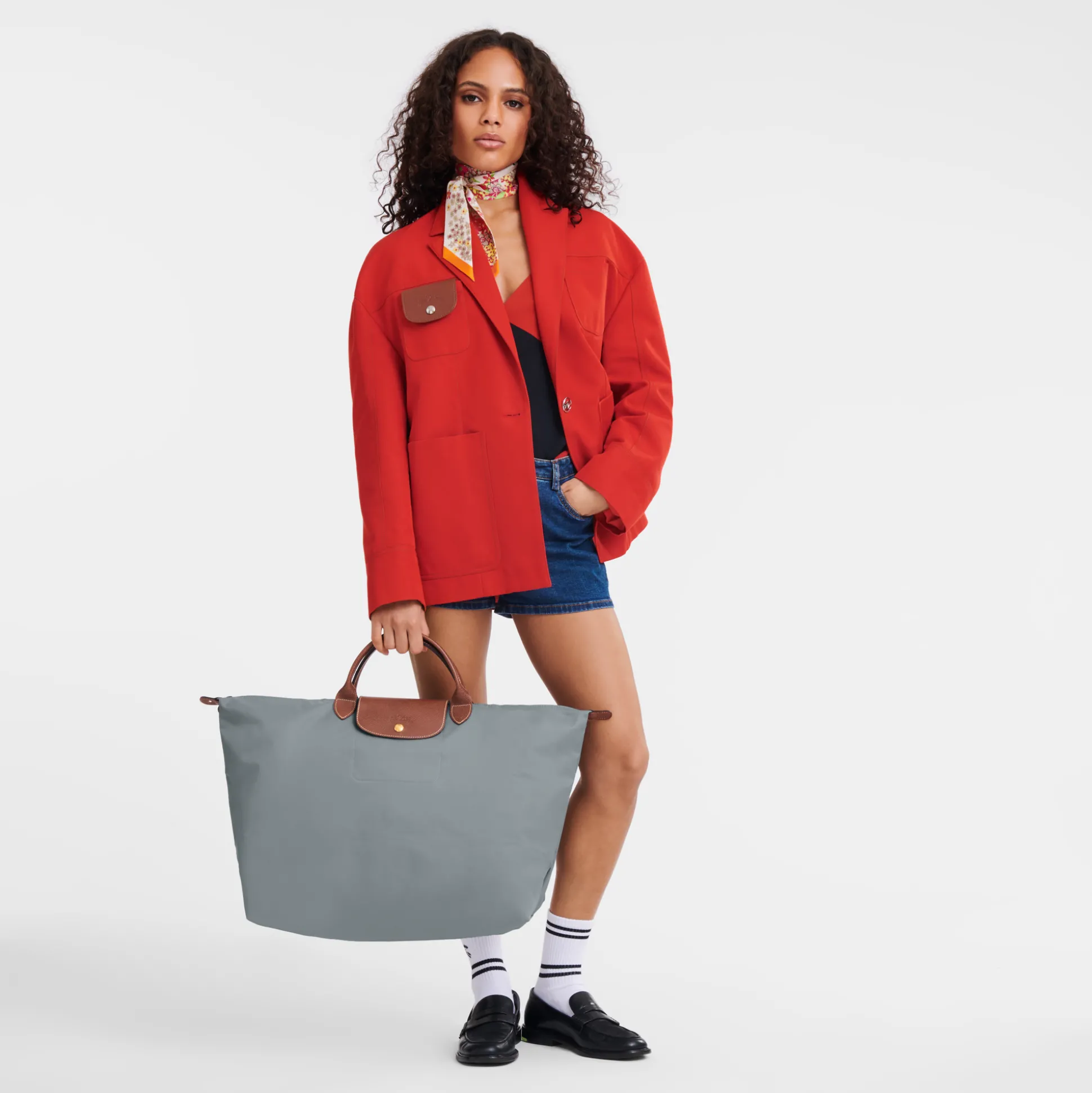 Hot Longchamp Borsa da viaggio L Acciaio