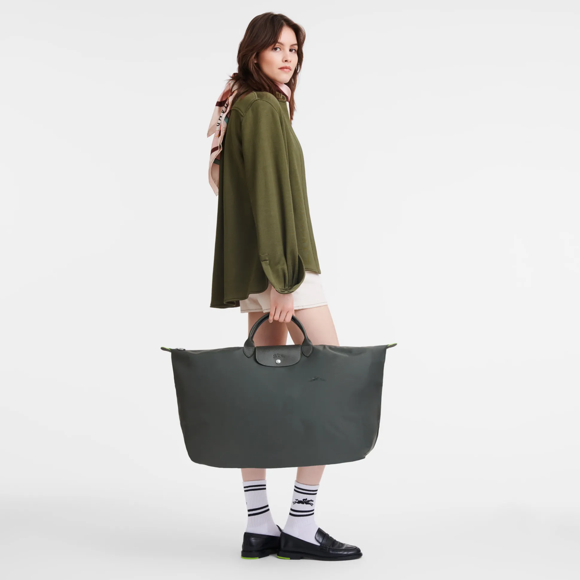 Cheap Longchamp Borsa da viaggio XL Grafite