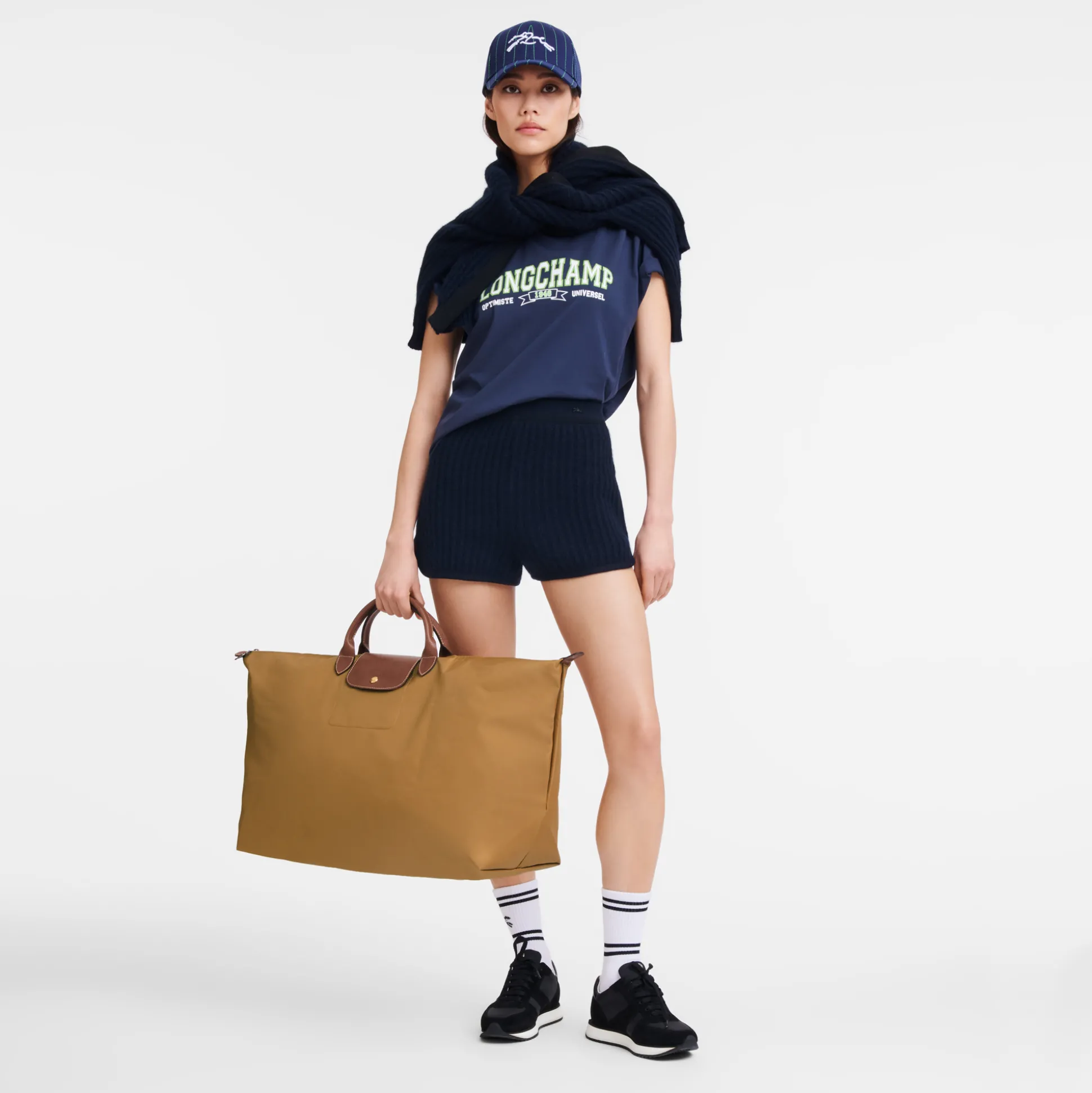 Cheap Longchamp Borsa da viaggio XL Camoscio