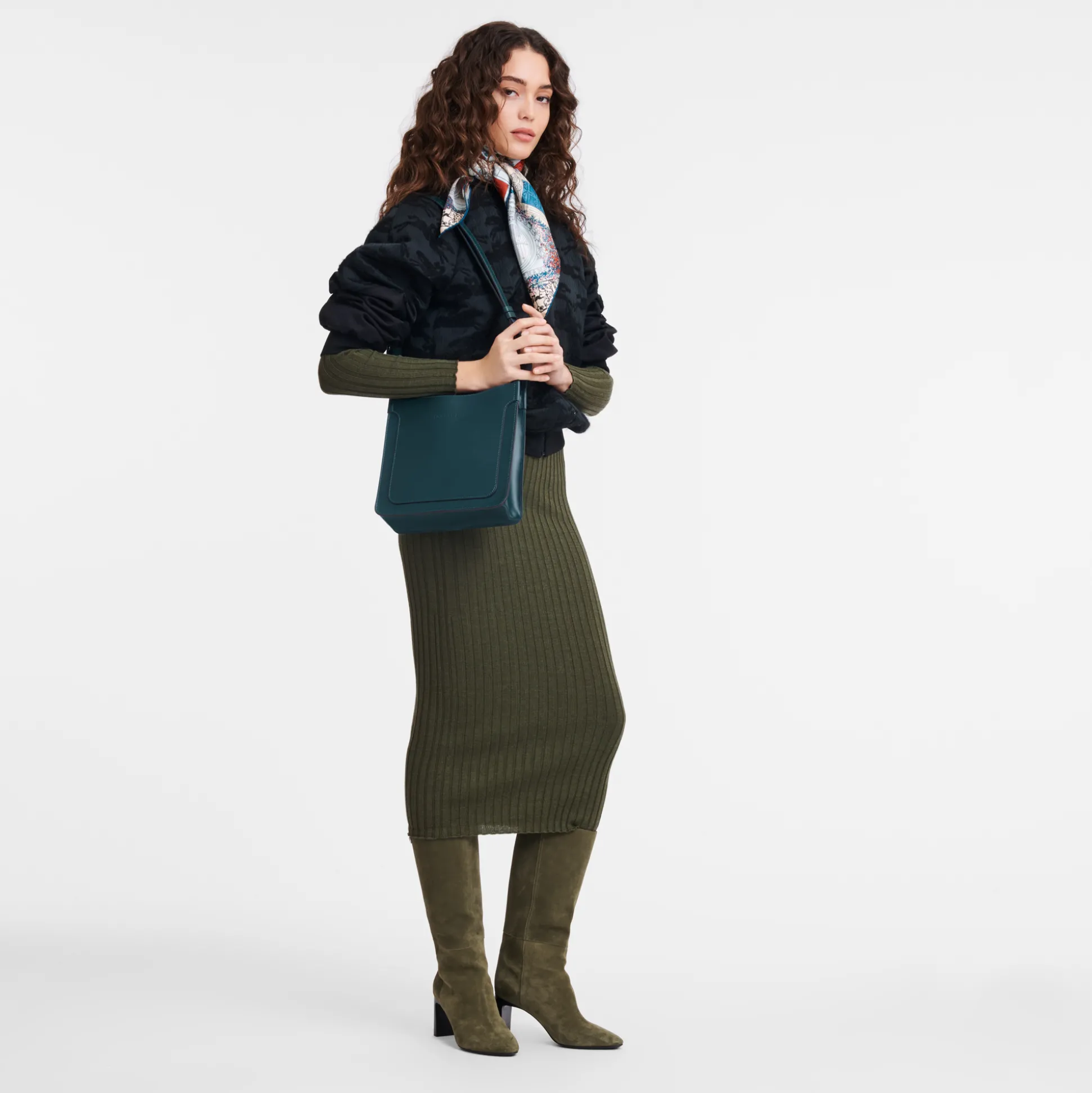 Cheap Longchamp Borsa hobo S Inchiostro