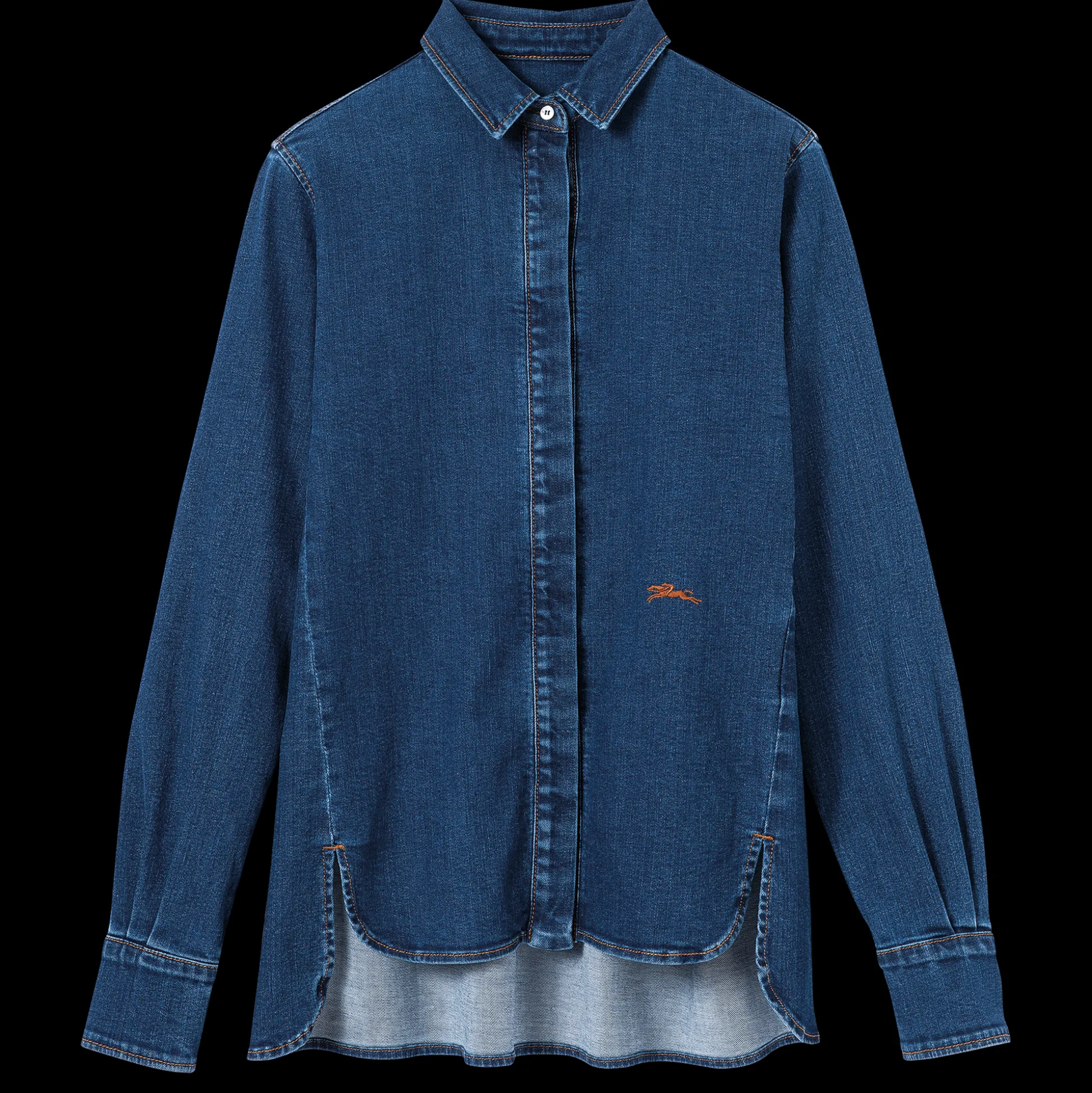 Sale Longchamp Camicia BluBaltico