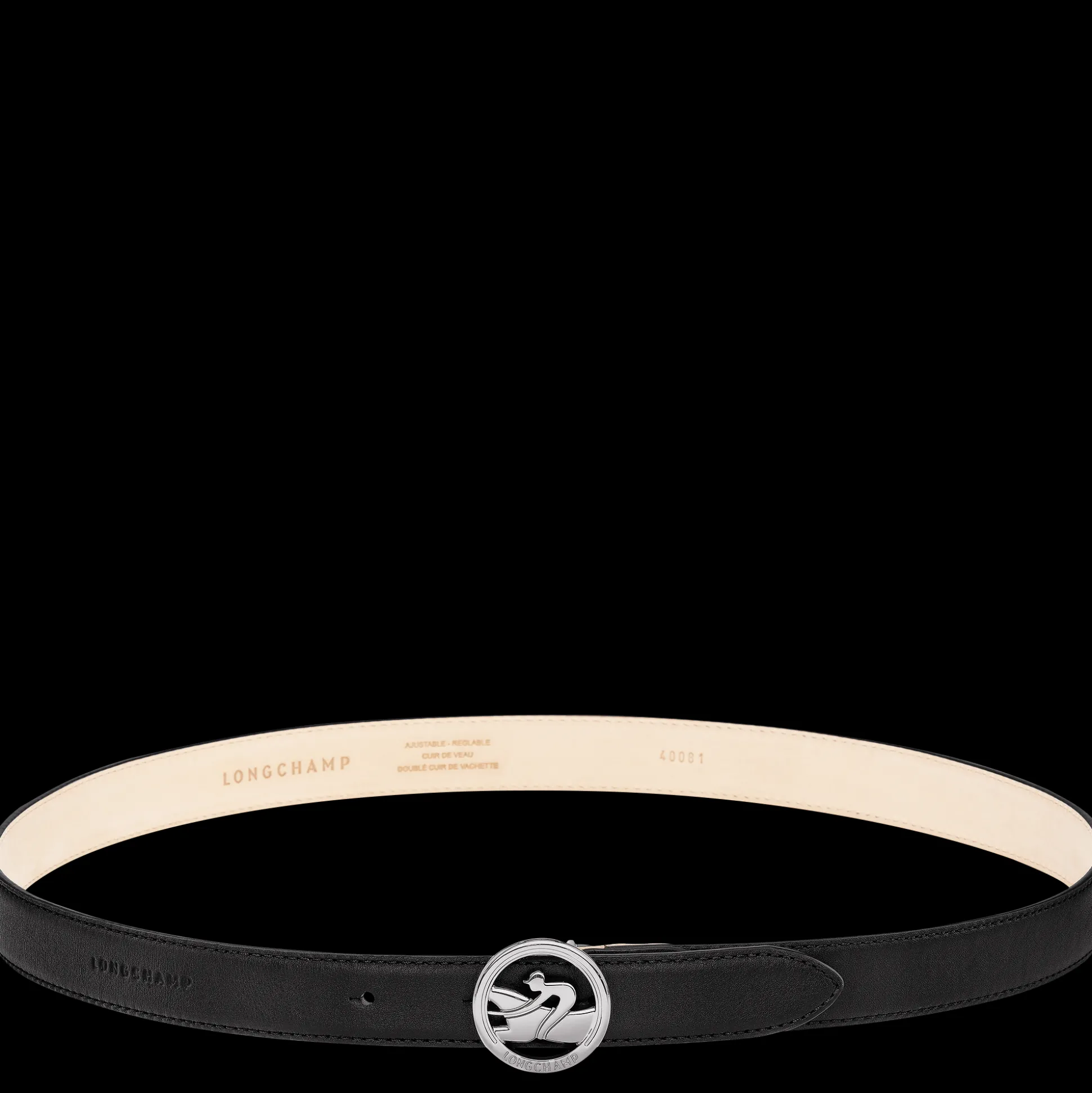 Cheap Longchamp Cintura da donna Nero