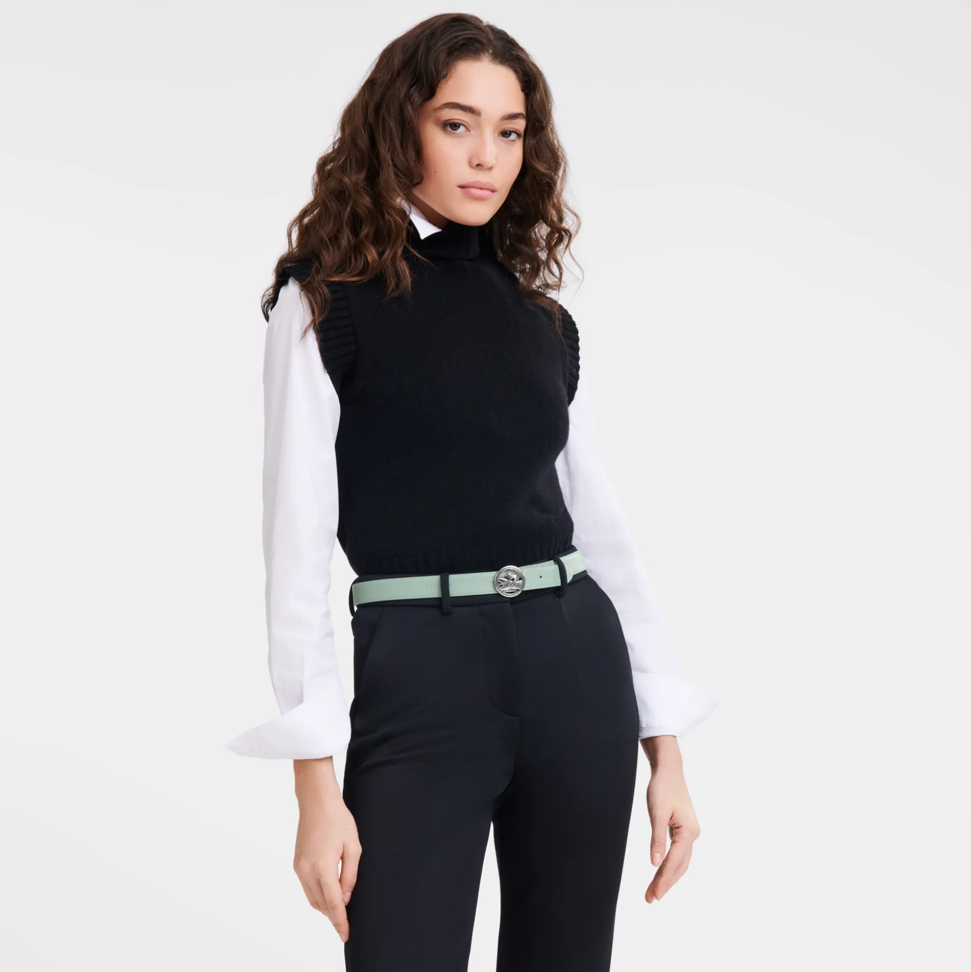 Shop Longchamp Cintura da donna La Médaille Pelle - Verde Pallido VerdePallido