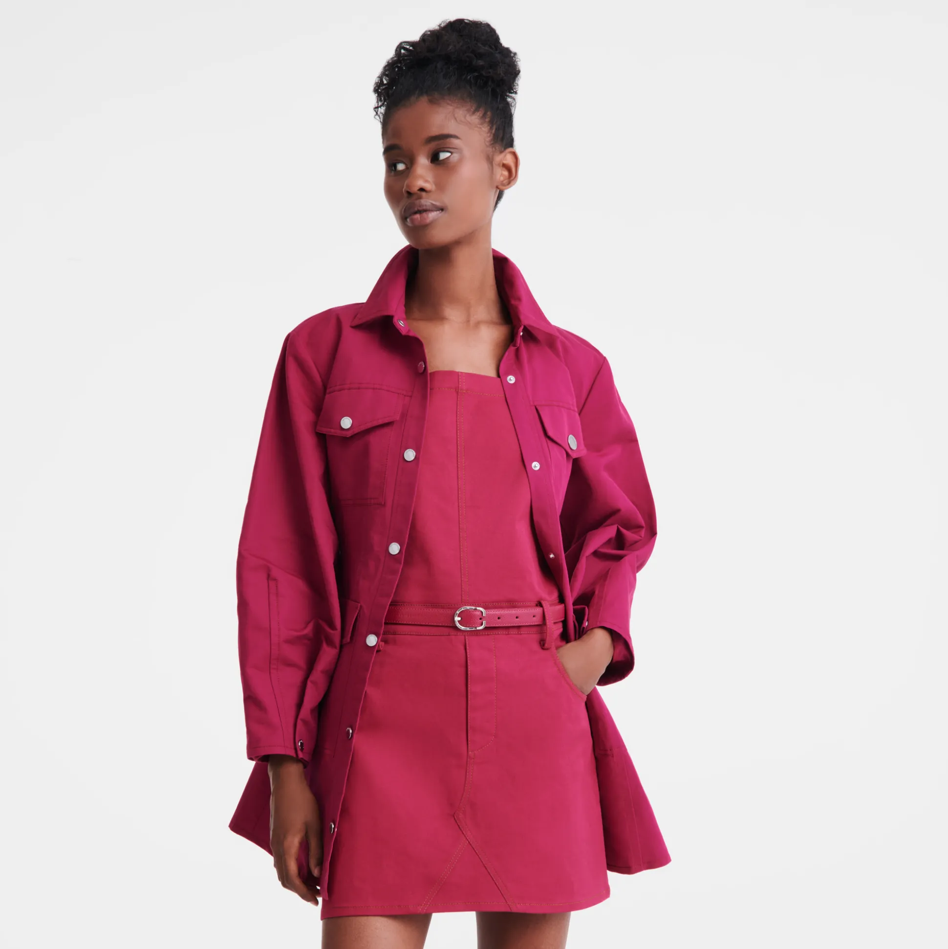 Best Sale Longchamp Cintura da donna Le Foulonné Pelle - Barbabietola