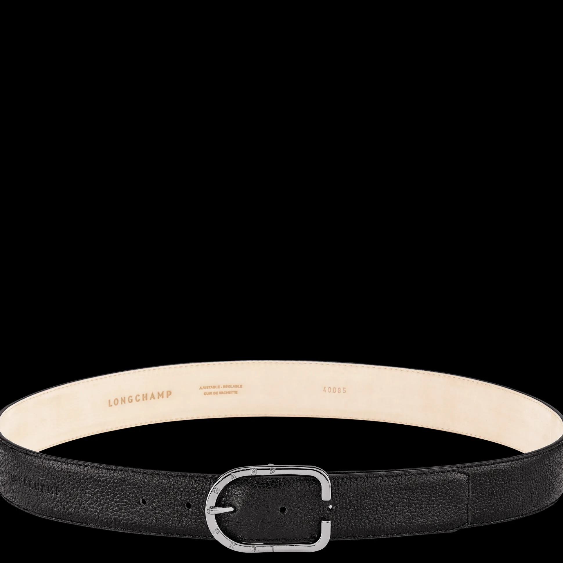 Discount Longchamp Cintura da donna Le Foulonné Pelle - Nero