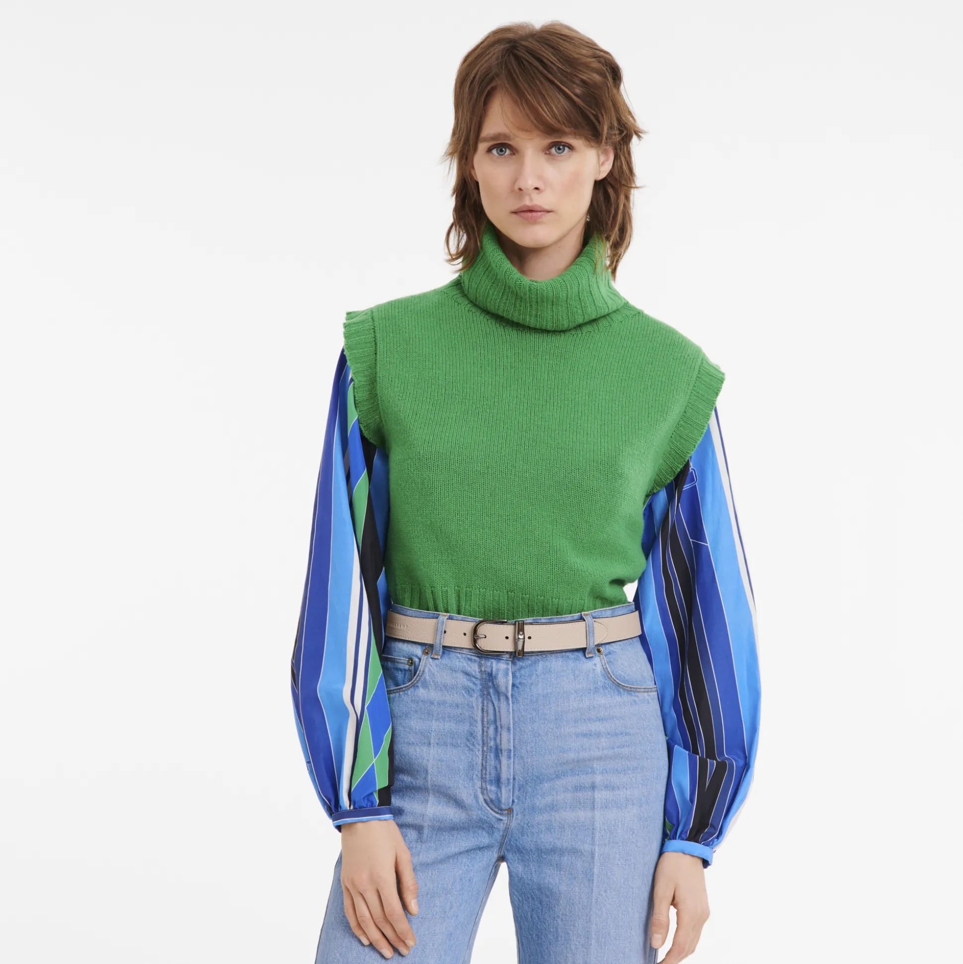 Store Longchamp Cintura da donna Le Roseau Essential Pelle - Argilla