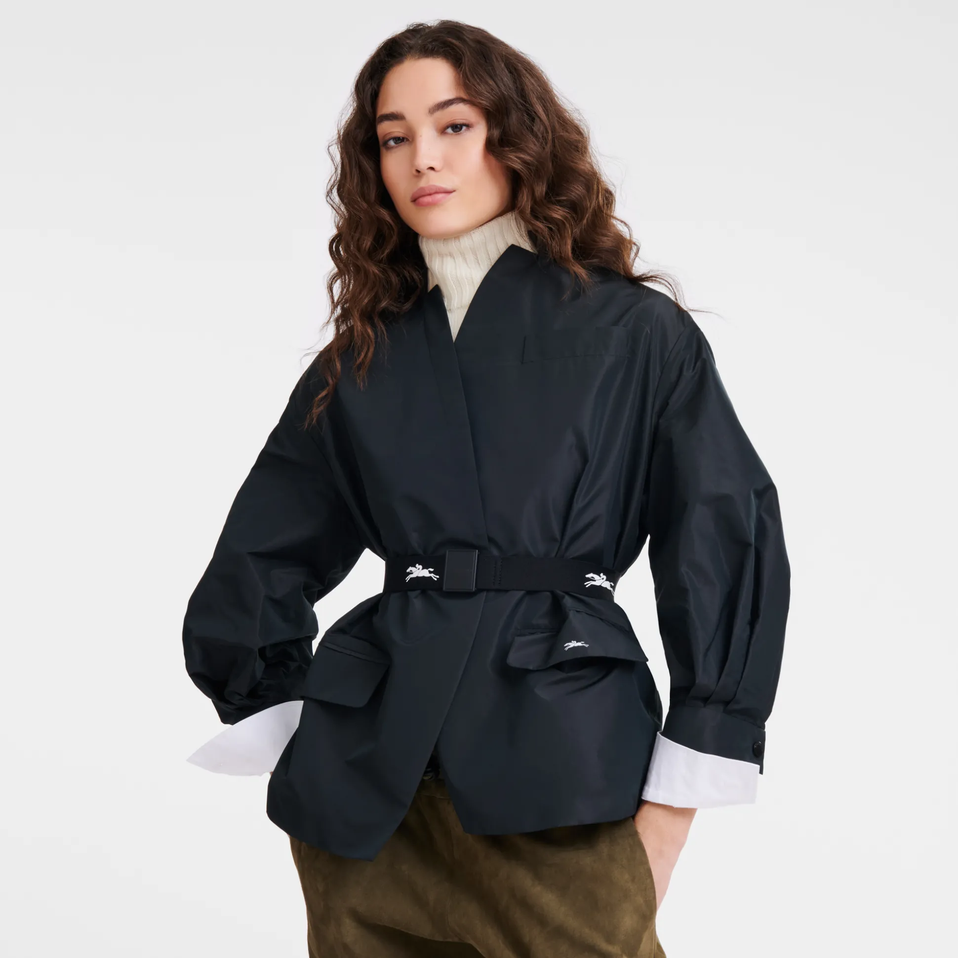 Cheap Longchamp Cintura da donna Tela - Nero